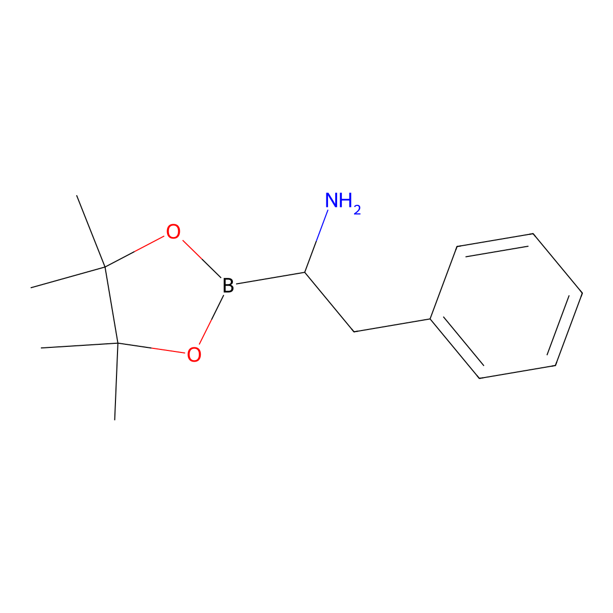 (1R)-2-phenyl-1-(4,4,5,5-tetramethyl-1,3,2-dioxaborolan-2-yl)ethanamine molecular structure, CAS 1259300-07-6