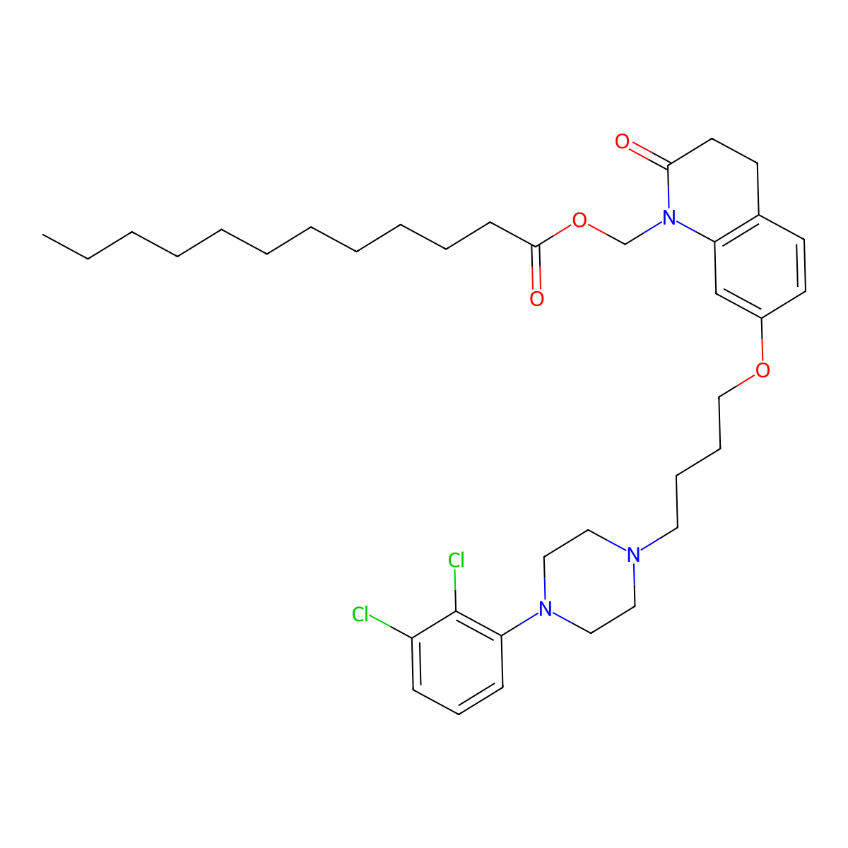 Aripiprazole Lauroxil molecular structure, CAS 1259305-29-7