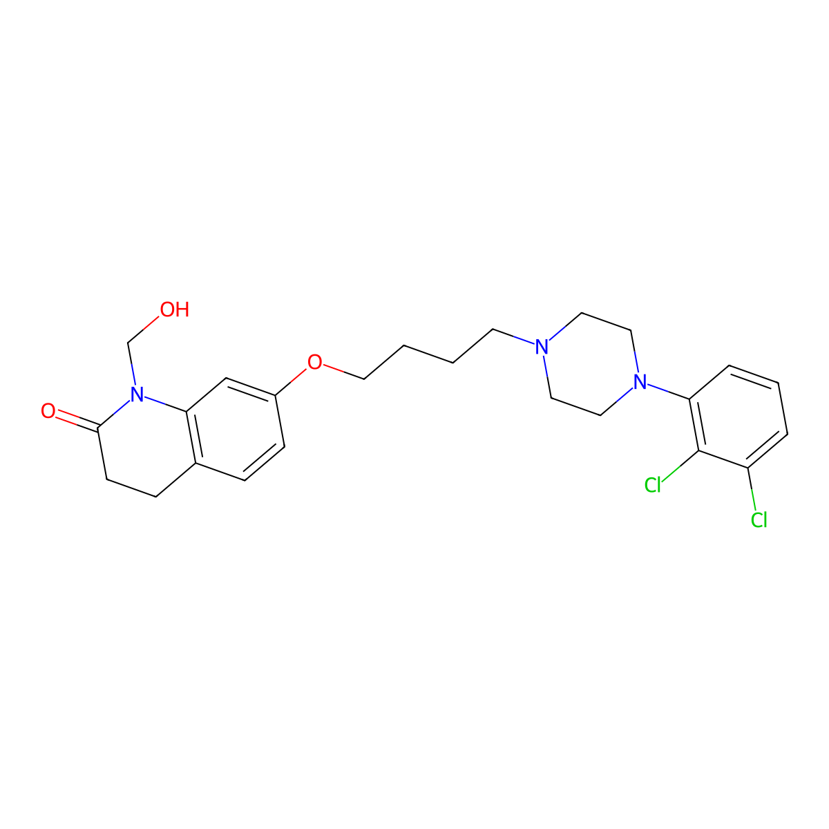N-Hydroxymethyl aripiprazole molecular structure, CAS 1259312-25-8