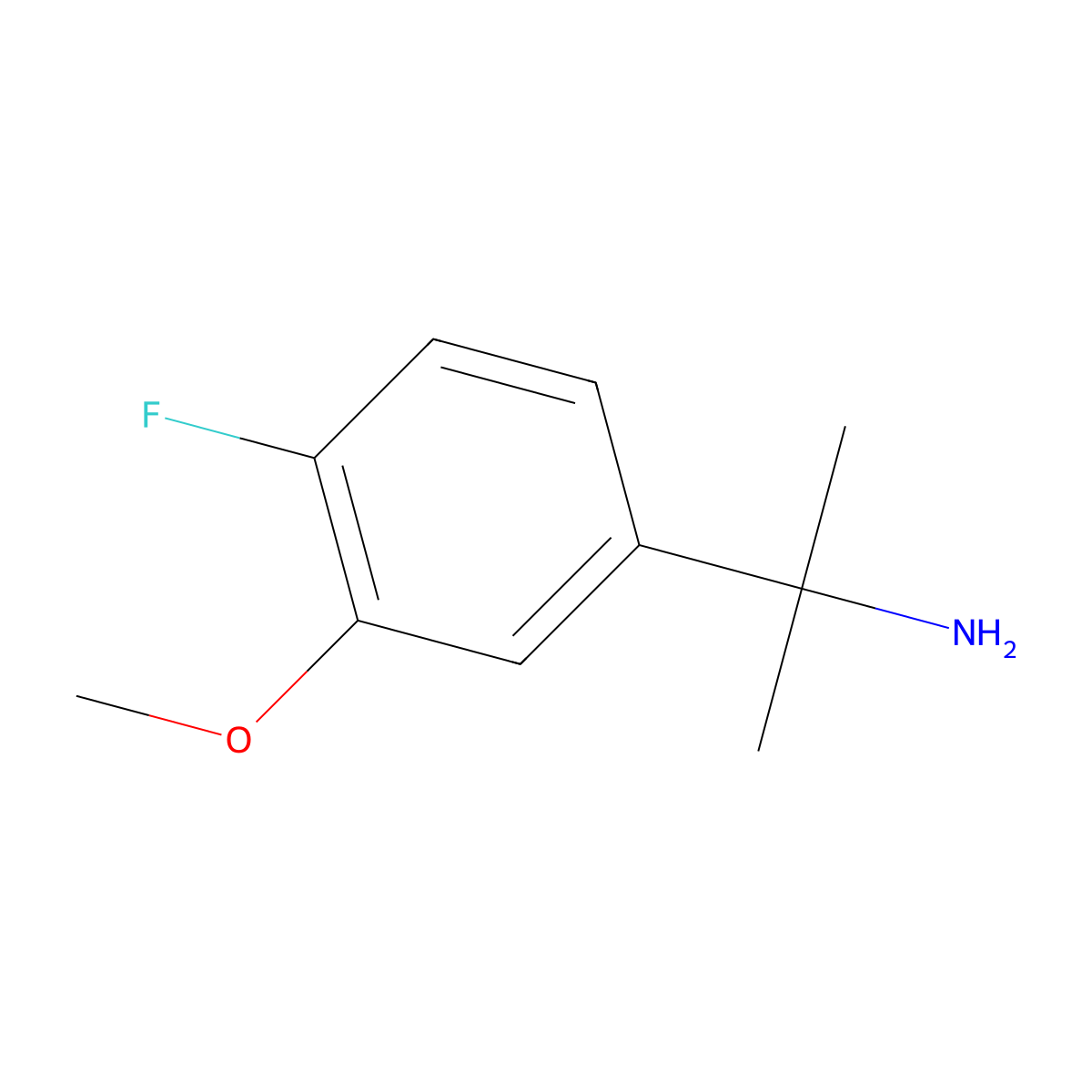 2-(4-Fluoro-3-methoxyphenyl)propan-2-amine molecular structure, CAS 1259317-19-5