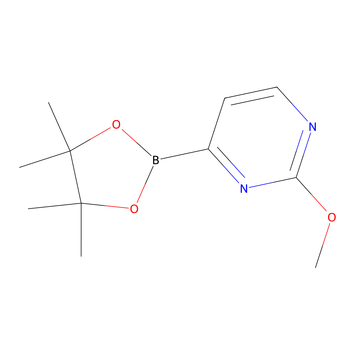 2-Methoxy-4-(4,4,5,5-tetramethyl-1,3,2-dioxaborolan-2-YL)pyrimidine molecular structure, CAS 1259317-45-7
