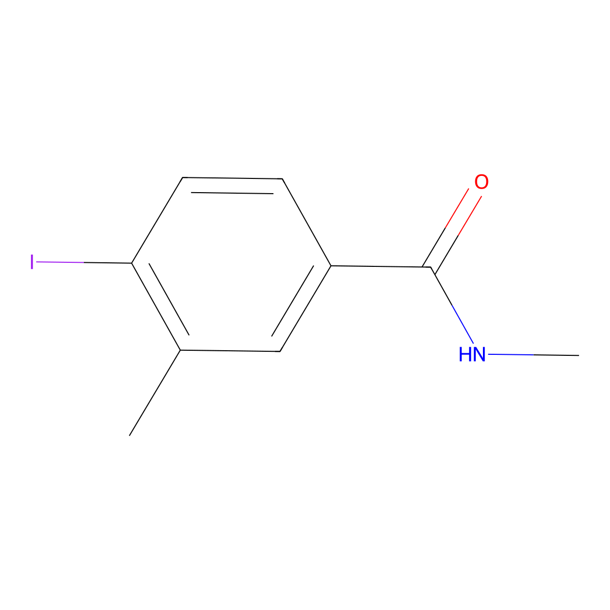 4-iodo-N,3-dimethylbenzamide molecular structure, CAS 1259323-74-4