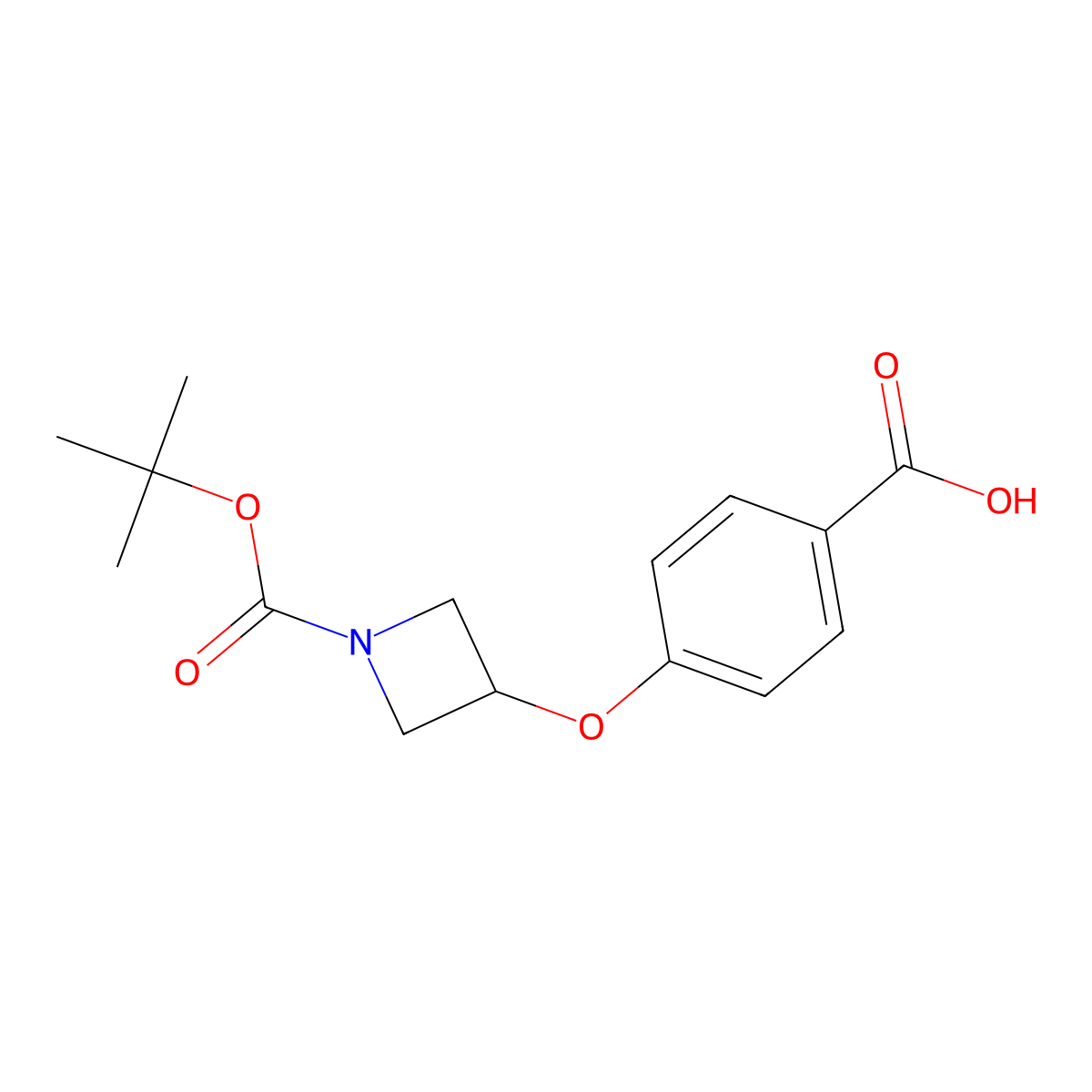 4-([1-(tert-Butoxycarbonyl)azetidin-3-yl]oxy)benzoic acid molecular structure, CAS 1259323-78-8