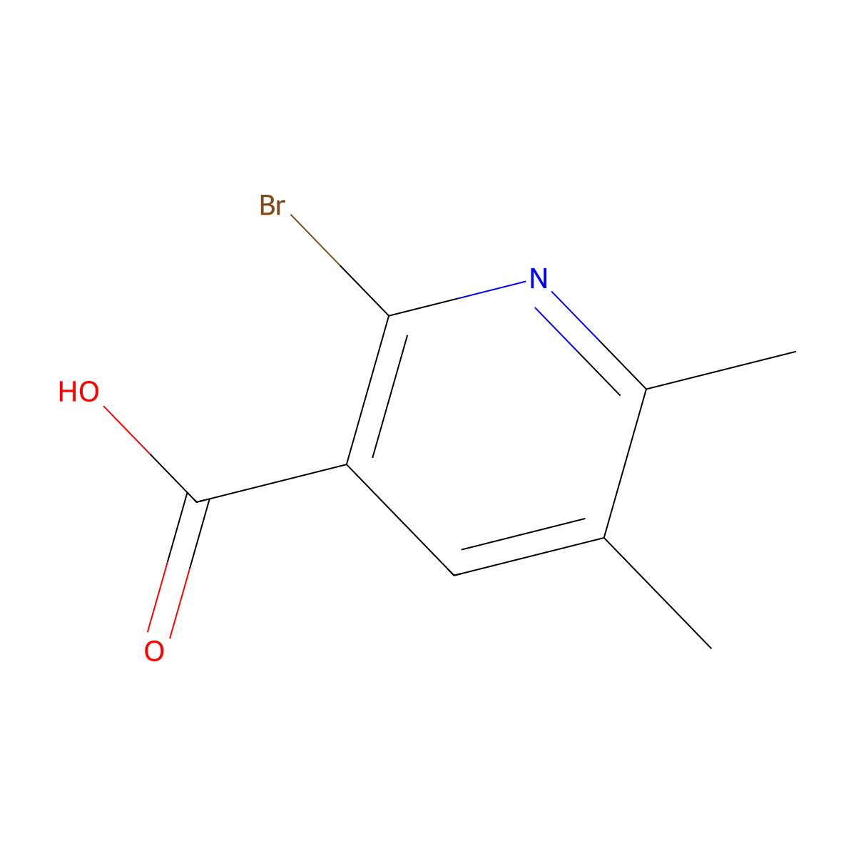 2-Bromo-5,6-dimethylpyridine-3-carboxylic acid molecular structure, CAS 1259326-49-2