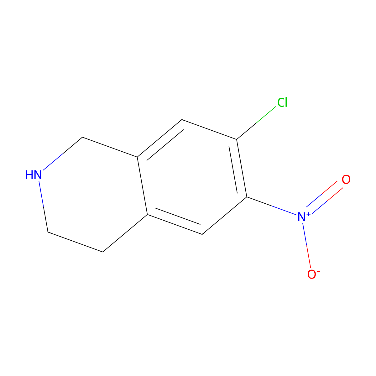 7-Chloro-6-nitro-1,2,3,4-tetrahydroisoquinoline molecular structure, CAS 1259326-51-6