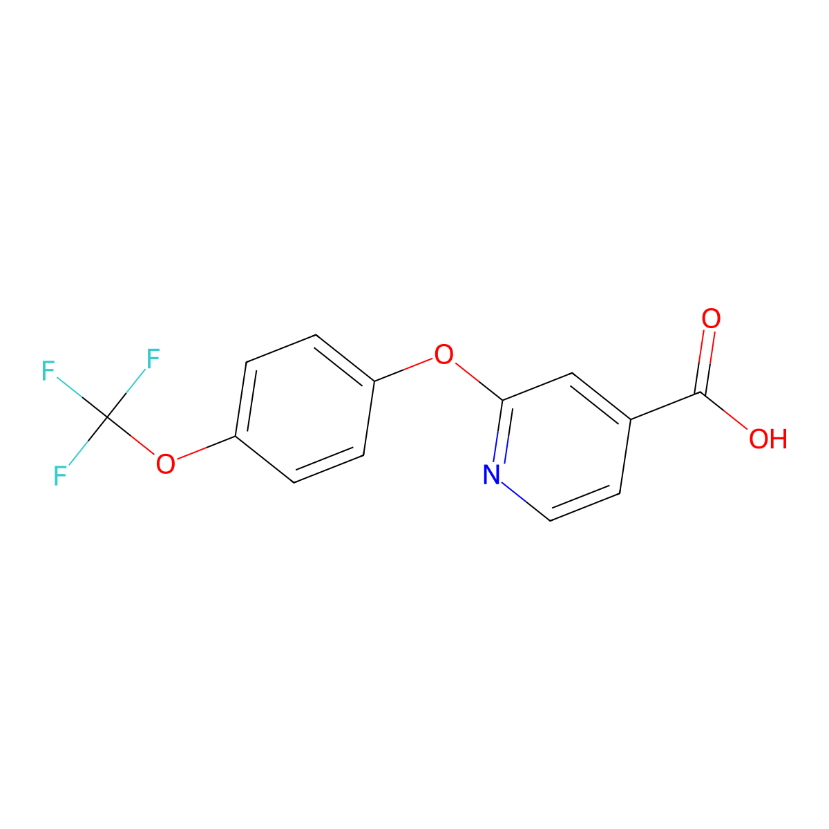 2-[4-(Trifluoromethoxy)phenoxy]isonicotinic acid molecular structure, CAS 1259328-76-1