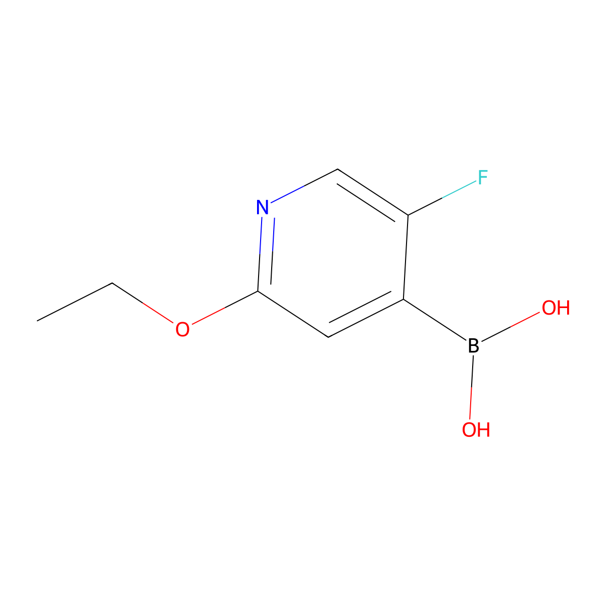 (2-Ethoxy-5-fluoropyridin-4-yl)boronic acid molecular structure, CAS 1259370-15-4