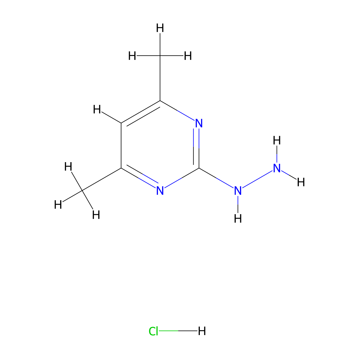 (4,6-Dimethyl-pyrimidin-2-yl)-hydrazine hydrochloride molecular structure, CAS 1259371-76-0