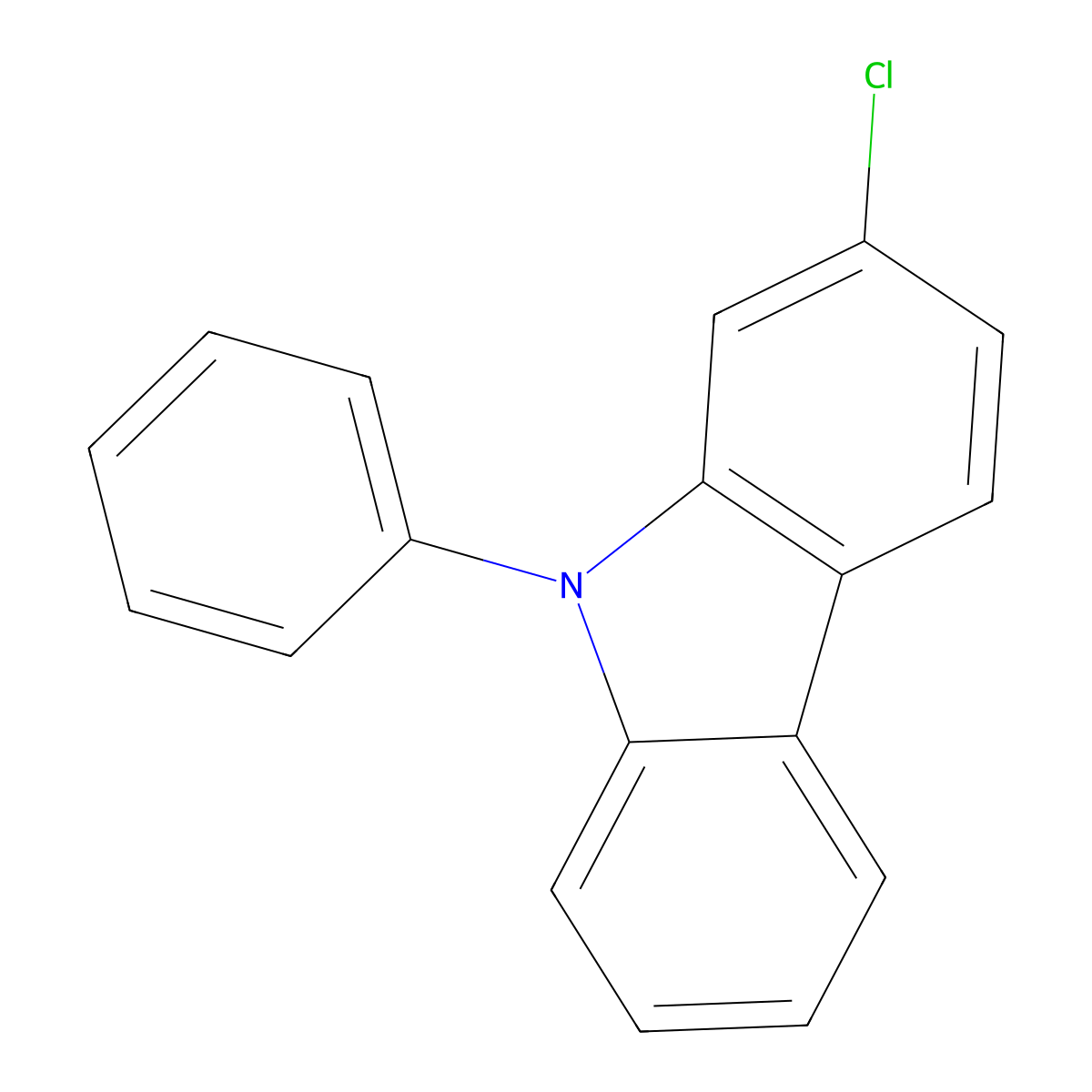 2-chloro-9-phenyl-9H-carbazole molecular structure, CAS 1259388-60-7