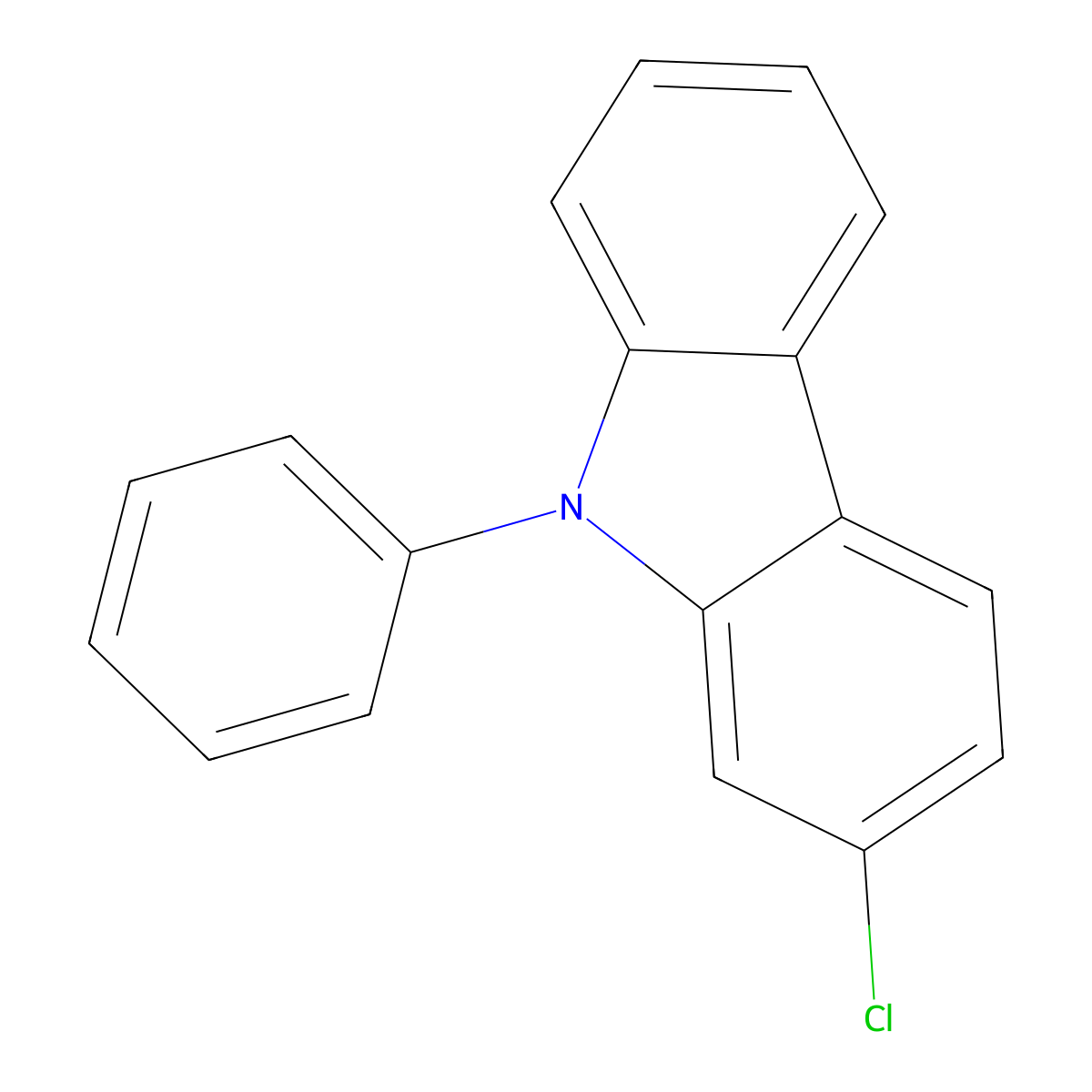2-chloro-9-phenyl-9H-carbazole molecular structure, CAS 1259388-60-7