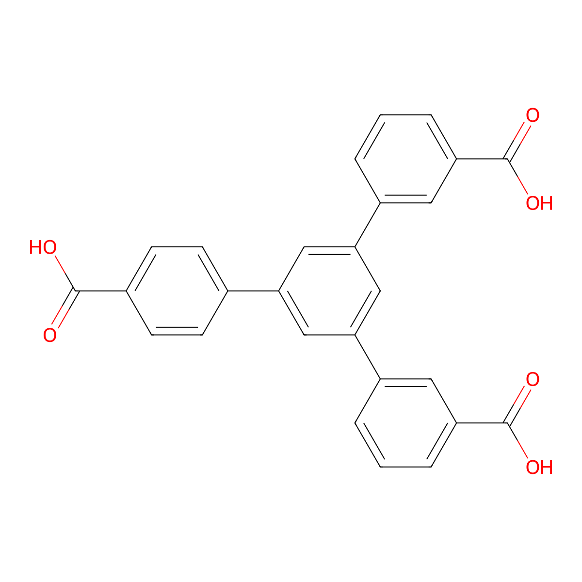 5'-(4-Carboxyphenyl)-[1,1':3',1''-terphenyl]-3,3''-dicarboxylic acid molecular structure, CAS 1259390-34-5