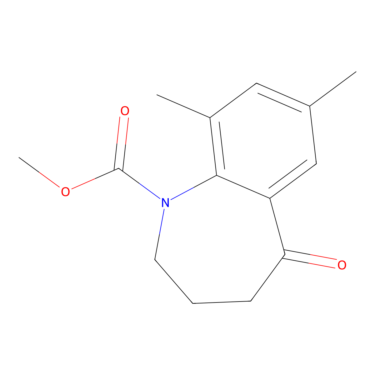 methyl 7,9-dimethyl-5-oxo-2,3,4,5-tetrahydro-1H-benzo[b]azepine-1-carboxylate molecular structure, CAS 1259393-27-5