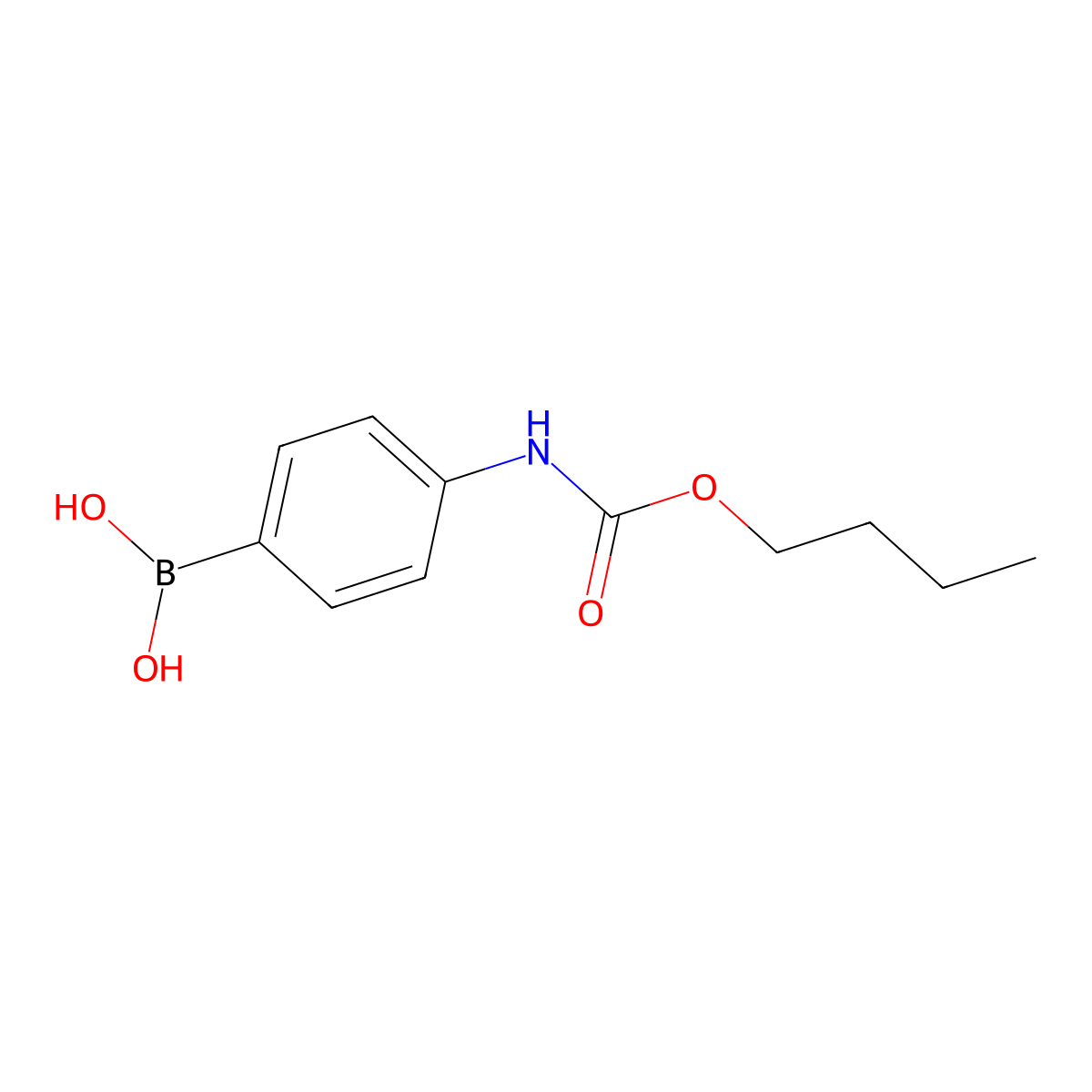 4-(Butoxycarbonylamino)phenylboronic acid molecular structure, CAS 1259394-65-4