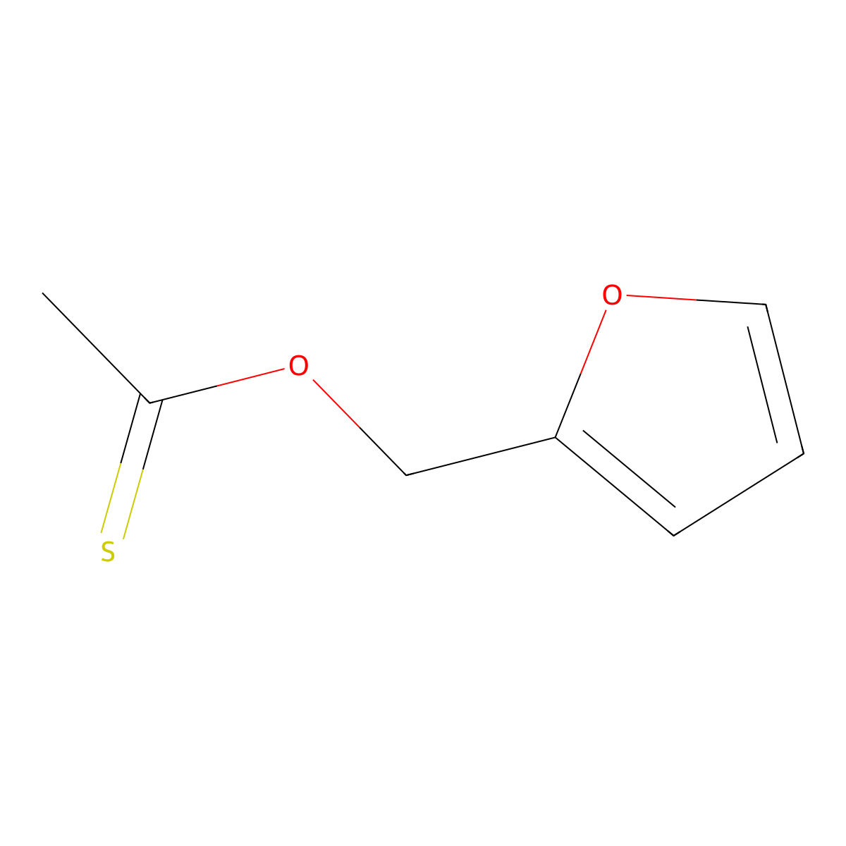 O-(furan-2-ylmethyl) ethanethioate molecular structure, CAS 125942-22-5