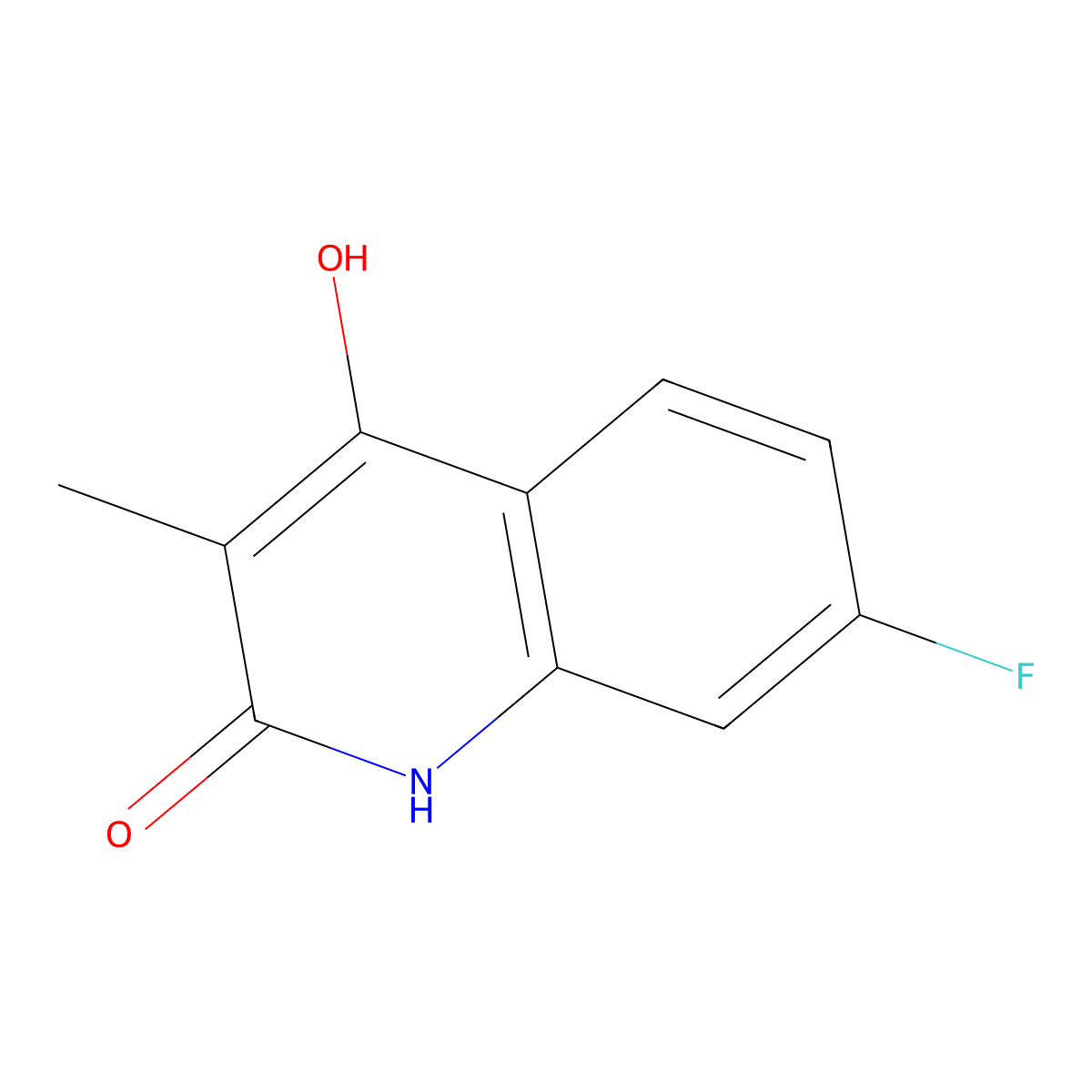7-Fluoro-4-hydroxy-3-methyl-1,2-dihydroquinolin-2-one molecular structure, CAS 1259438-57-7