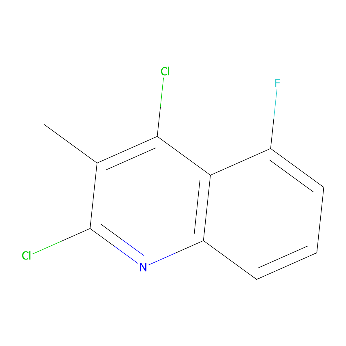 2,4-Dichloro-5-fluoro-3-methylquinoline molecular structure, CAS 1259438-60-2