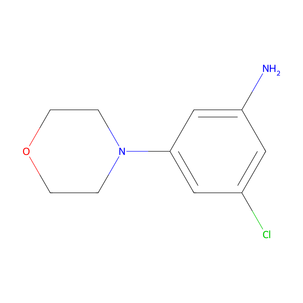 3-Chloro-5-morpholinoaniline molecular structure, CAS 1259440-76-0