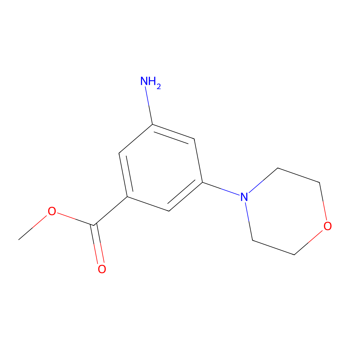 Methyl 3-amino-5-morpholinobenzoate molecular structure, CAS 1259445-26-5