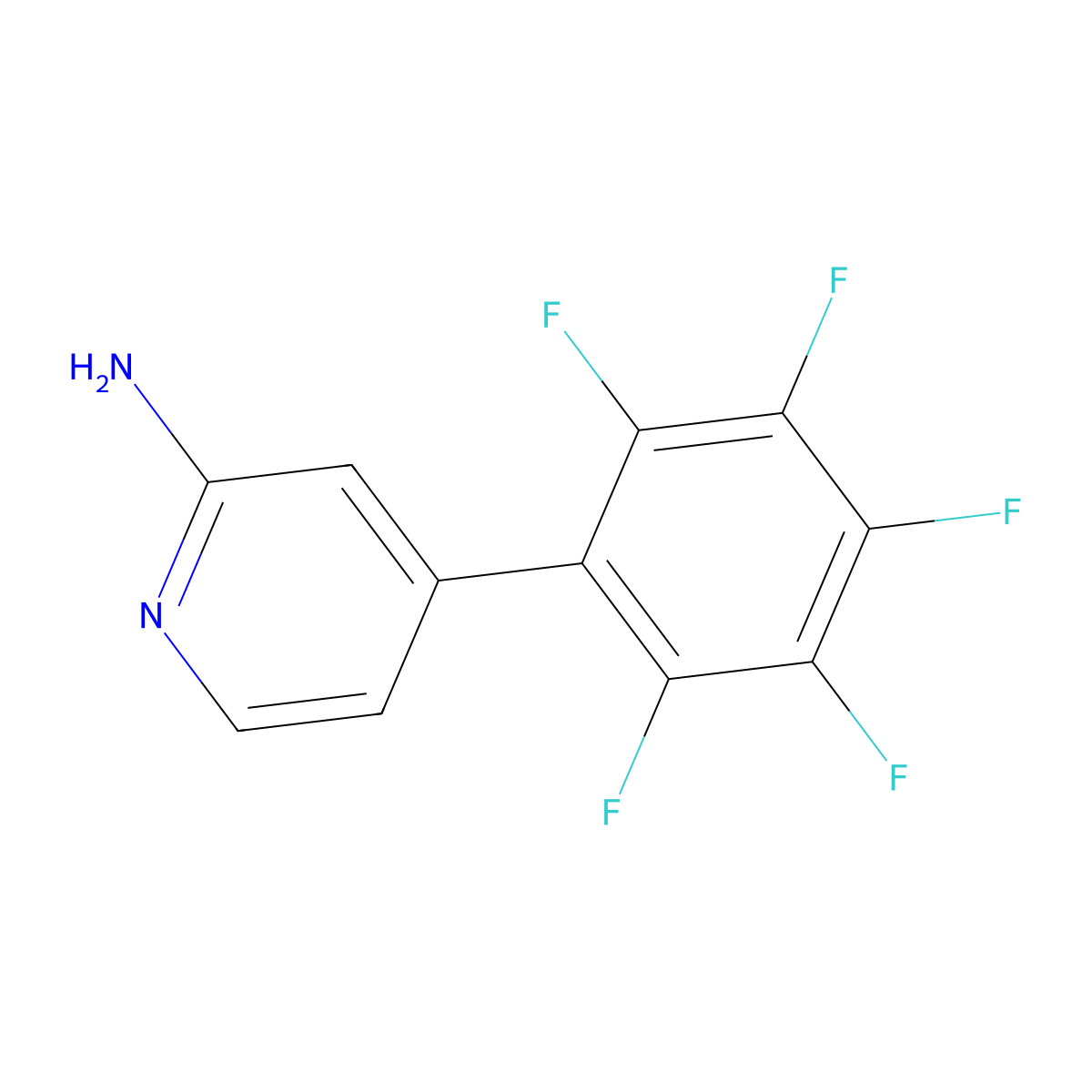 4-(Perfluorophenyl)pyridin-2-amine molecular structure, CAS 1259477-46-7