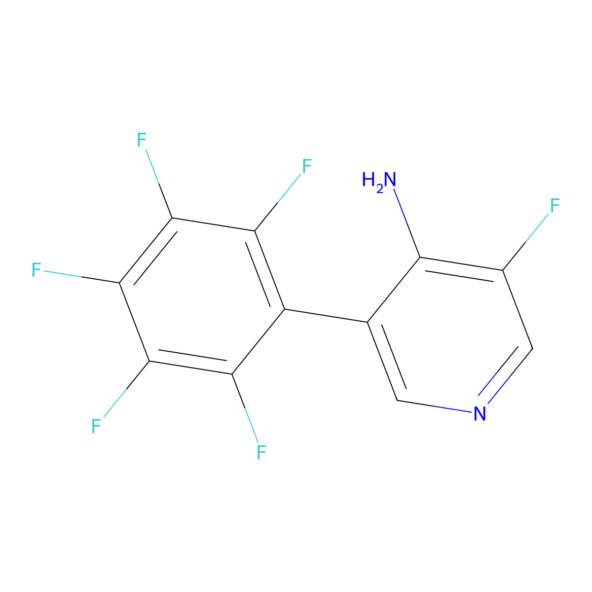 4-Amino-3-fluoro-5-(perfluorophenyl)pyridine molecular structure, CAS 1259477-52-5