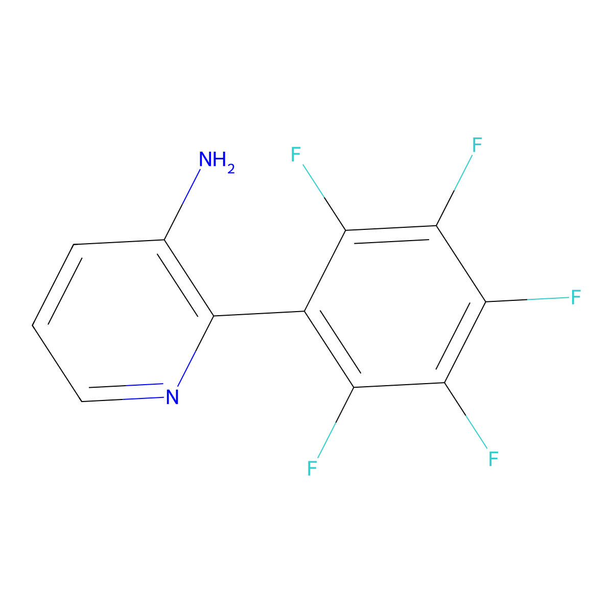 3-Amino-2-(perfluorophenyl)pyridine molecular structure, CAS 1259477-61-6