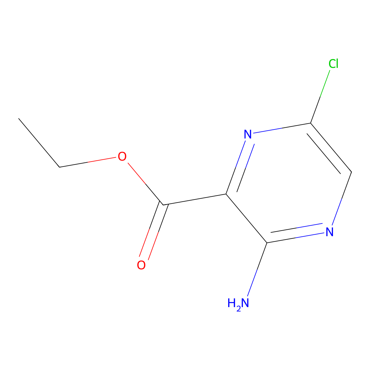 Ethyl 3-amino-6-chloropyrazine-2-carboxylate molecular structure, CAS 1259478-26-6
