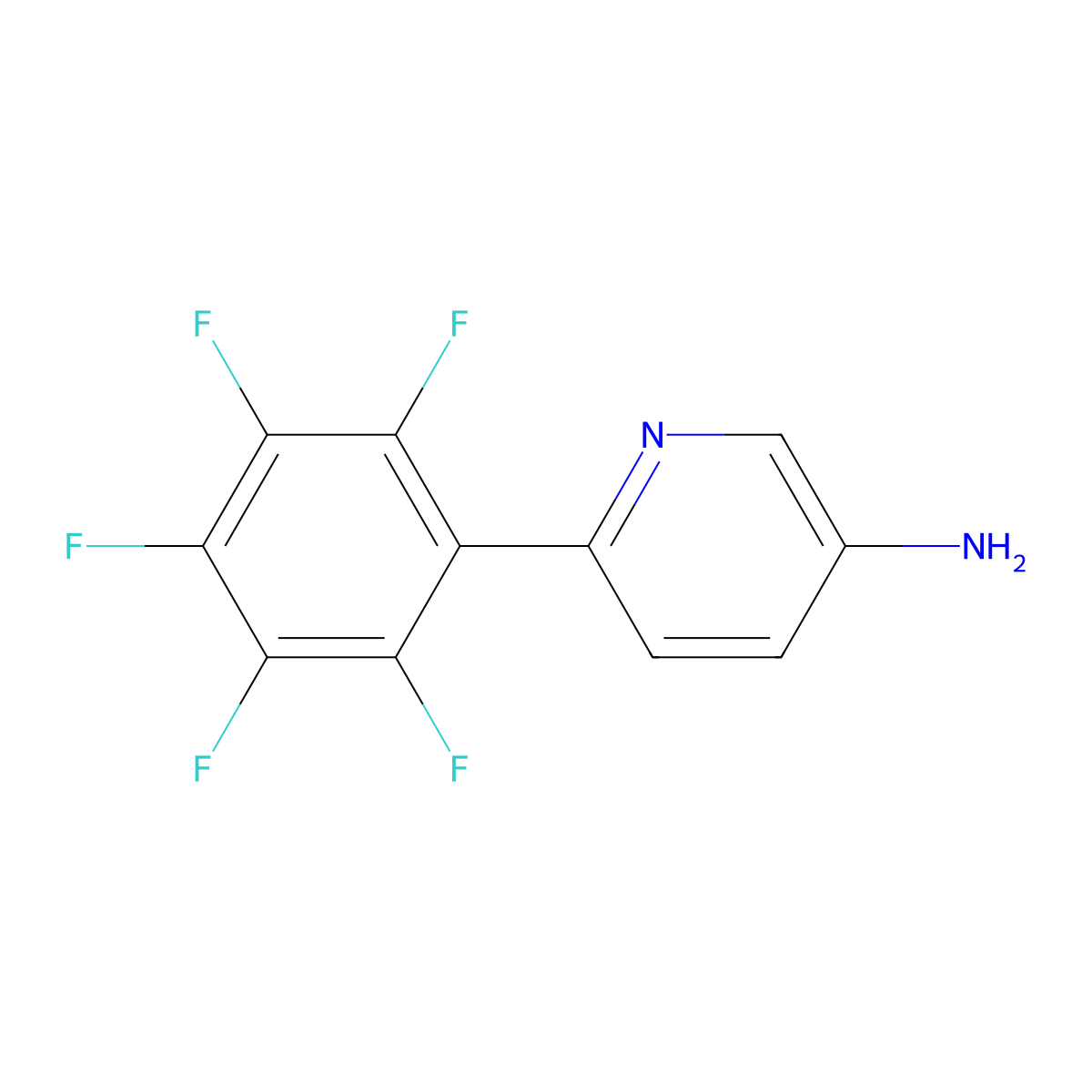 5-Amino-2-(perfluorophenyl)pyridine molecular structure, CAS 1259478-51-7