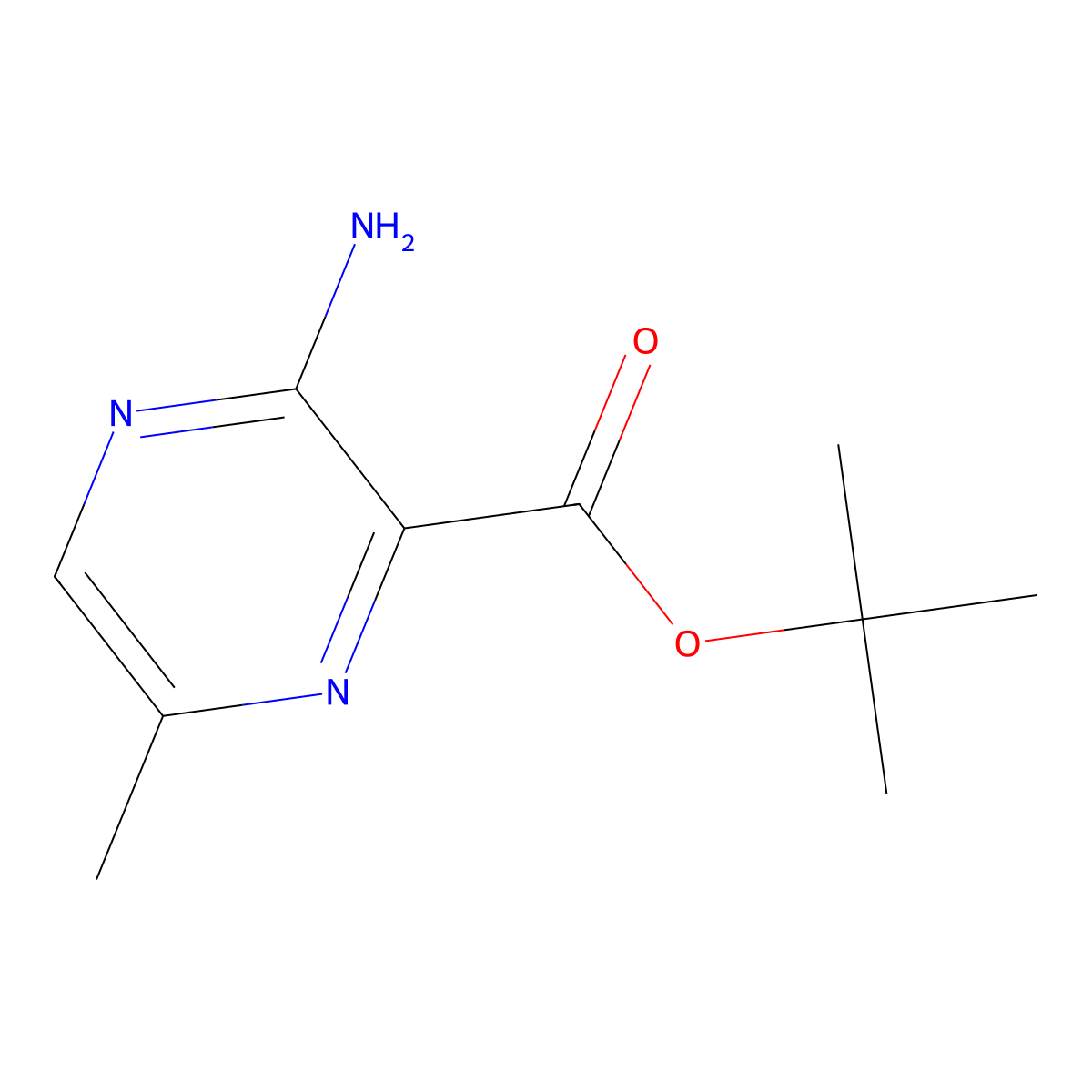 tert-Butyl 3-amino-6-methylpyrazine-2-carboxylate molecular structure, CAS 1259478-69-7