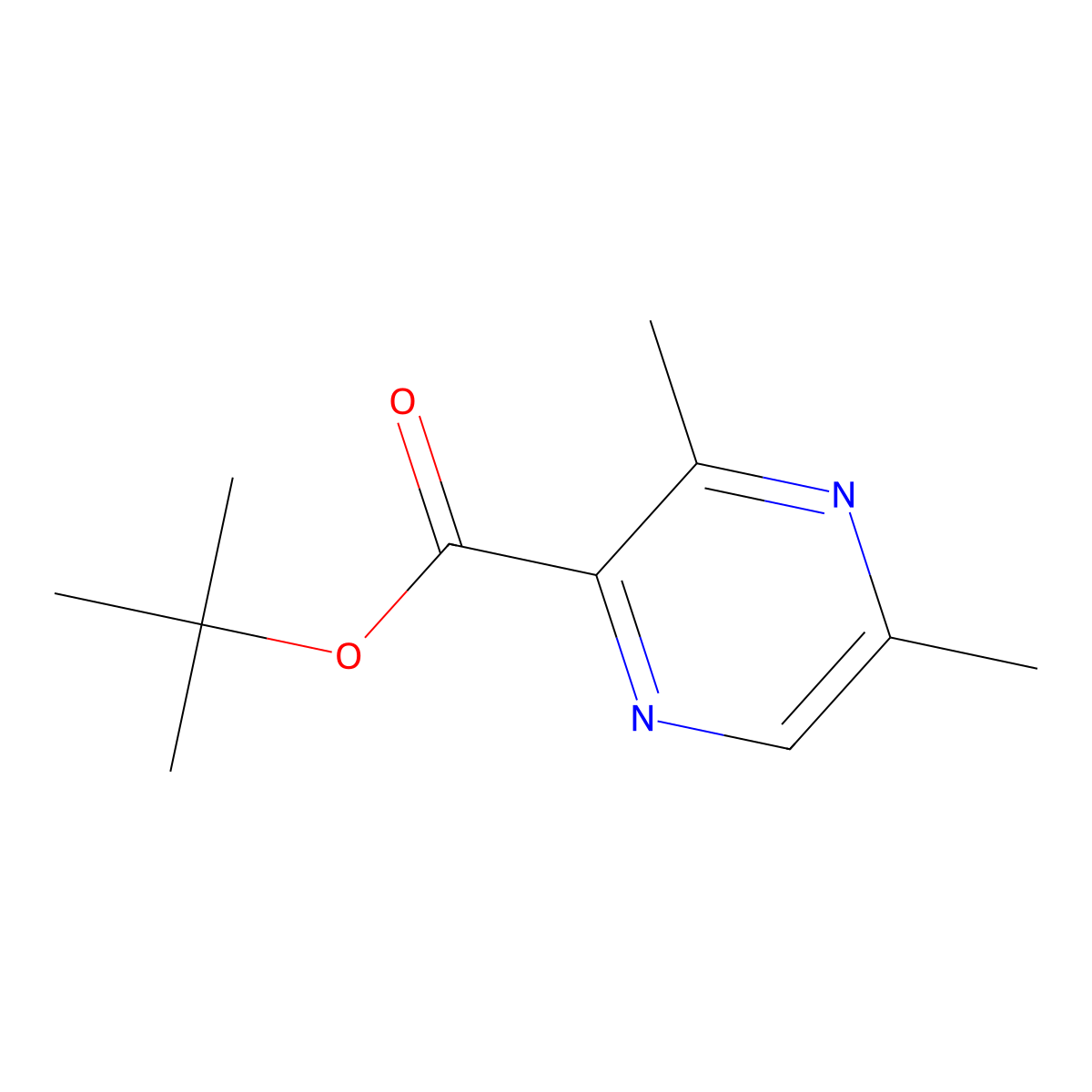 tert-Butyl 3,5-dimethylpyrazine-2-carboxylate molecular structure, CAS 1259478-77-7