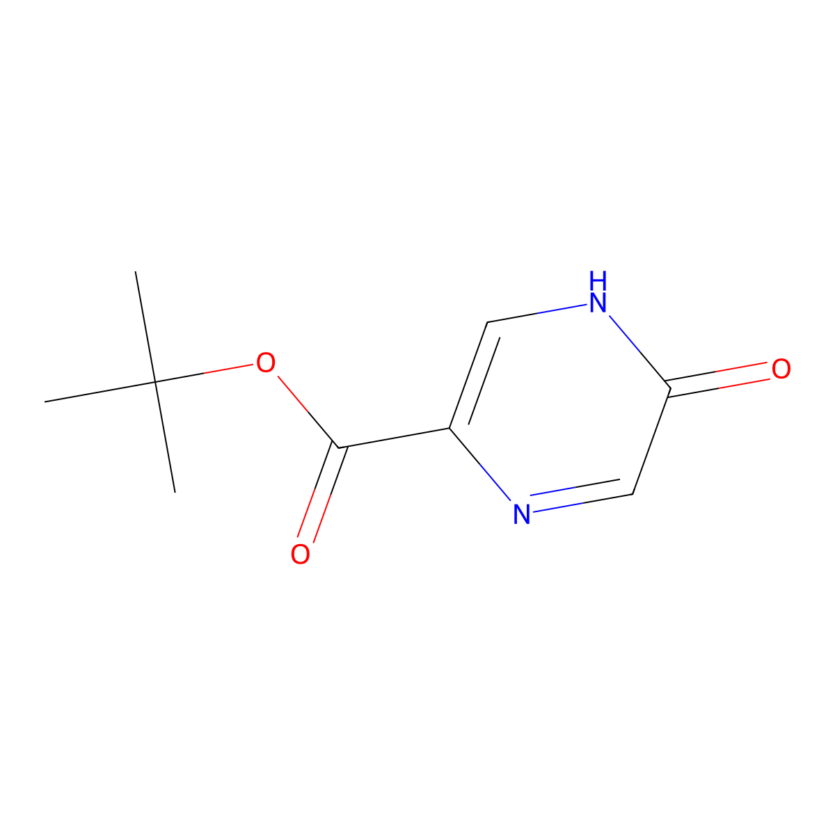tert-Butyl 5-hydroxypyrazine-2-carboxylate molecular structure, CAS 1259478-79-9