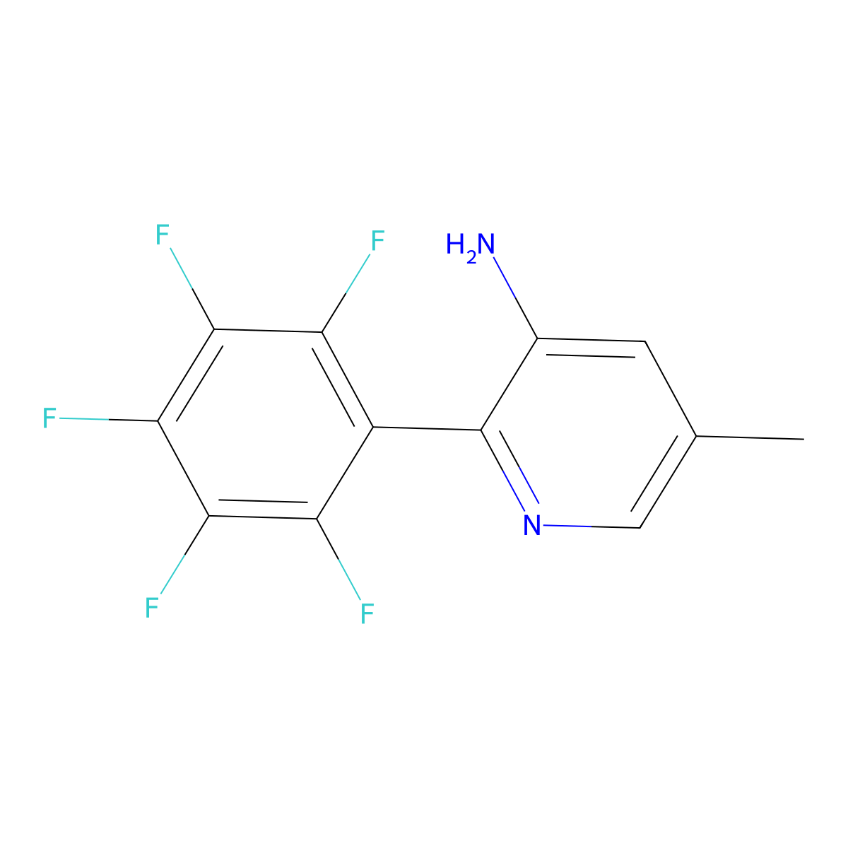 3-Amino-5-methyl-2-(perfluorophenyl)pyridine molecular structure, CAS 1259479-05-4