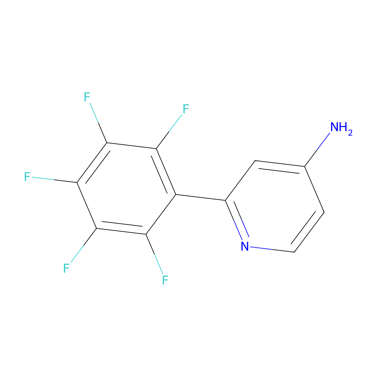 4-Amino-2-(perfluorophenyl)pyridine molecular structure, CAS 1259479-30-5