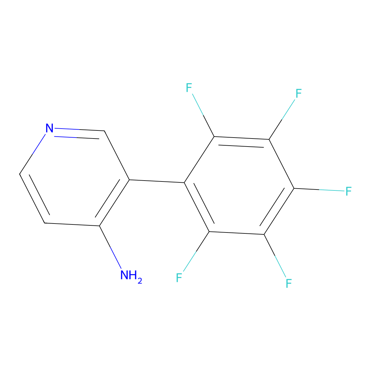 4-Amino-3-(perfluorophenyl)pyridine molecular structure, CAS 1259479-37-2