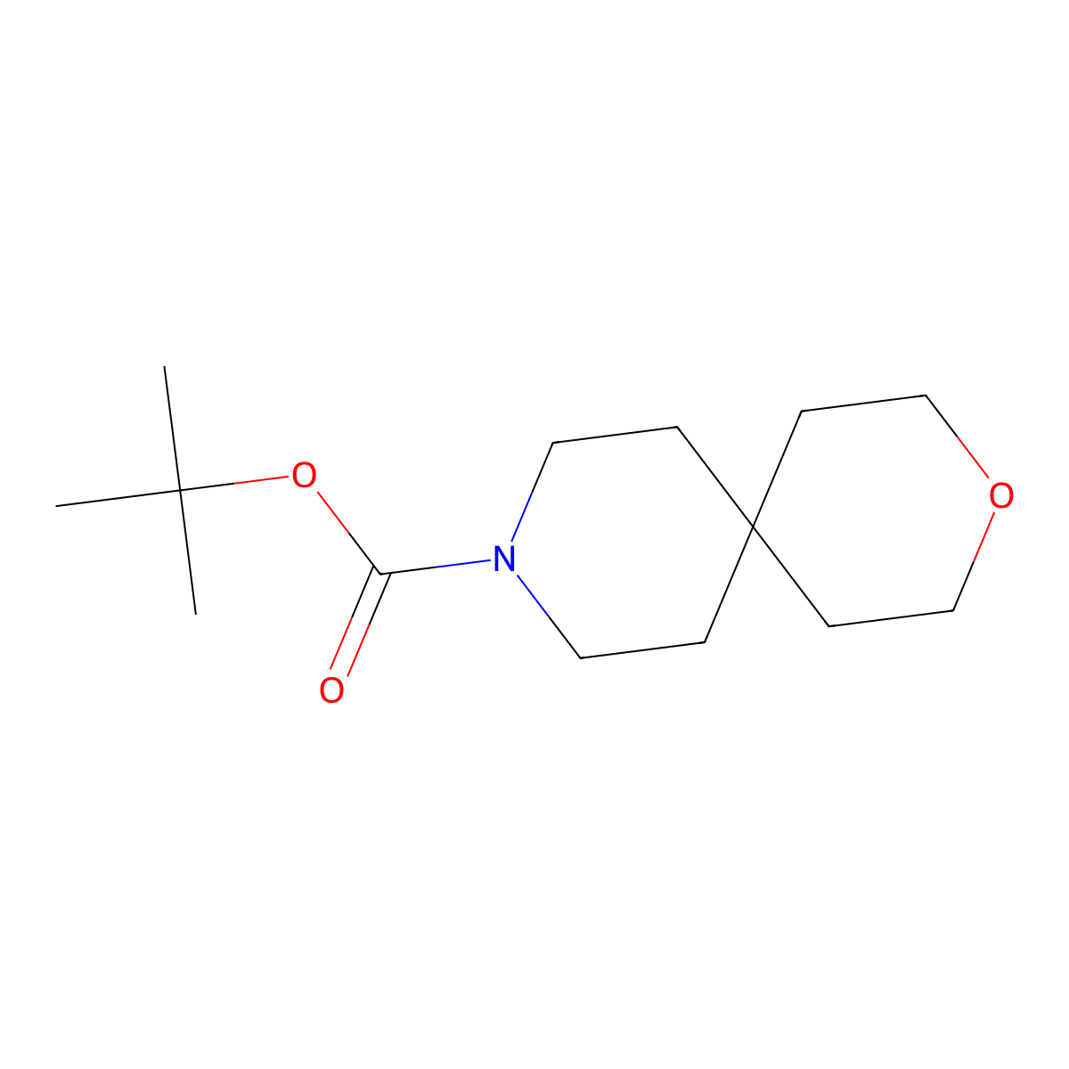 Tert-butyl 3-oxa-9-azaspiro[5.5]undecane-9-carboxylate molecular structure, CAS 1259489-90-1