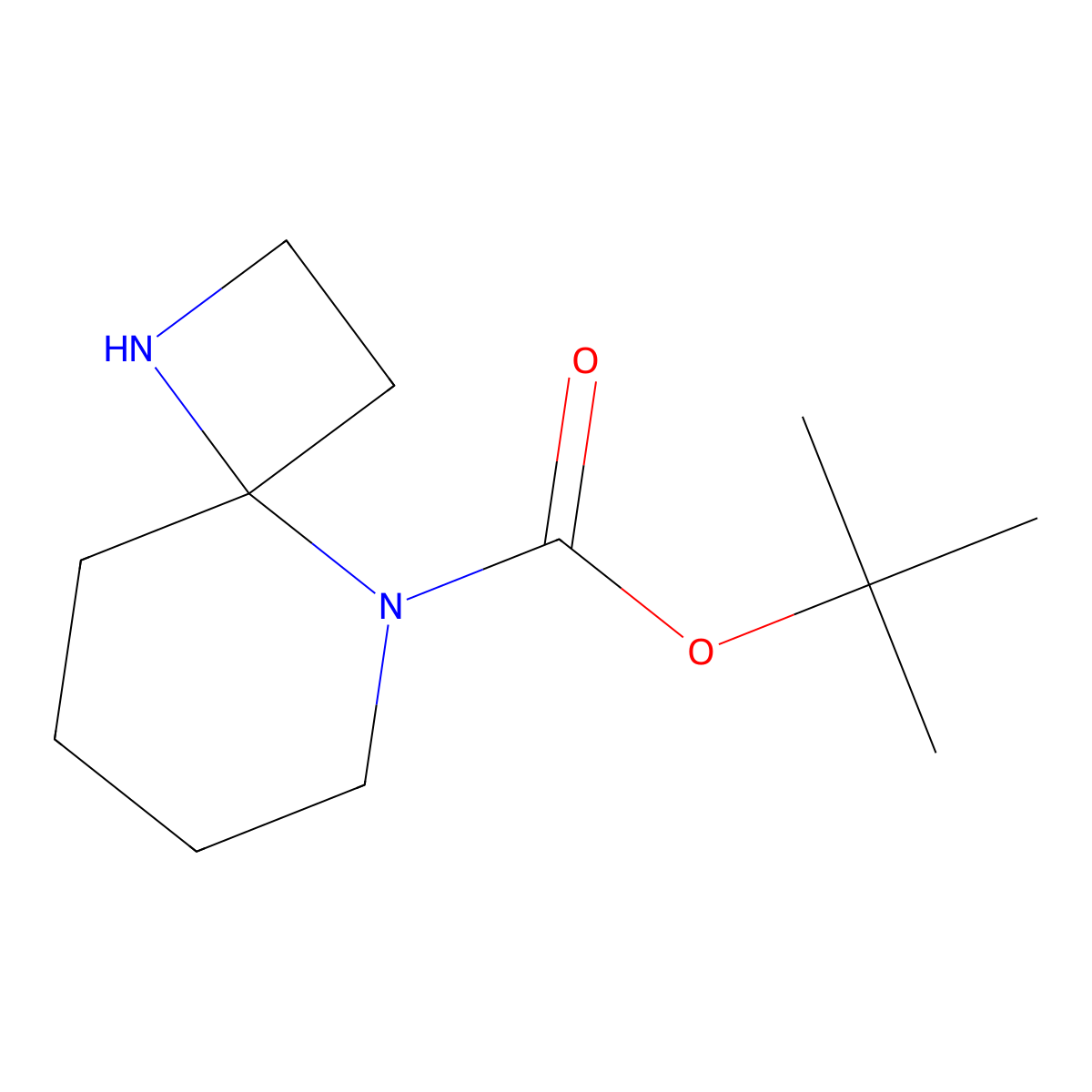 Tert-butyl 1,5-diazaspiro[3.5]nonane-5-carboxylate molecular structure, CAS 1259489-91-2