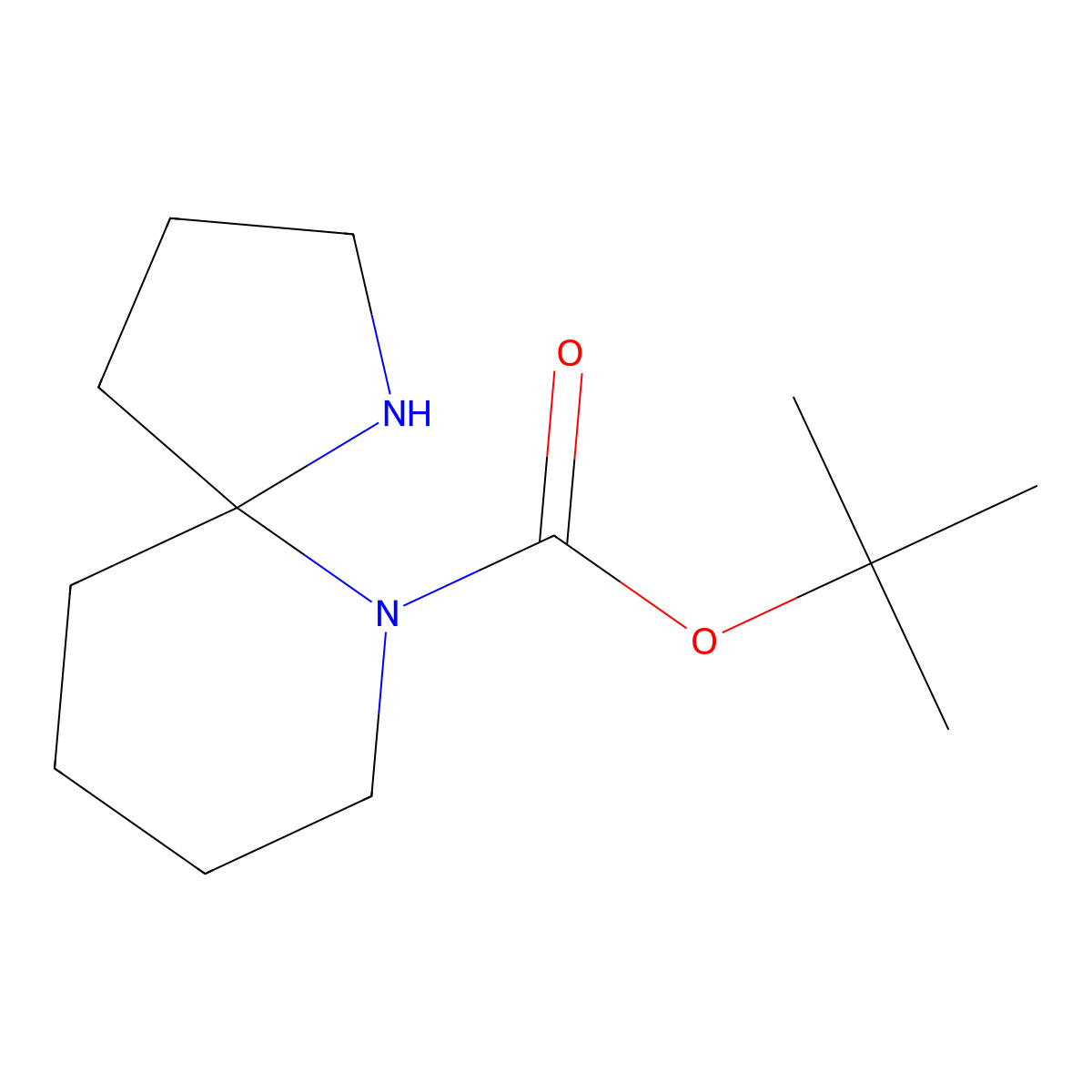 Tert-butyl 1,6-diazaspiro[4.5]decane-6-carboxylate molecular structure, CAS 1259489-94-5