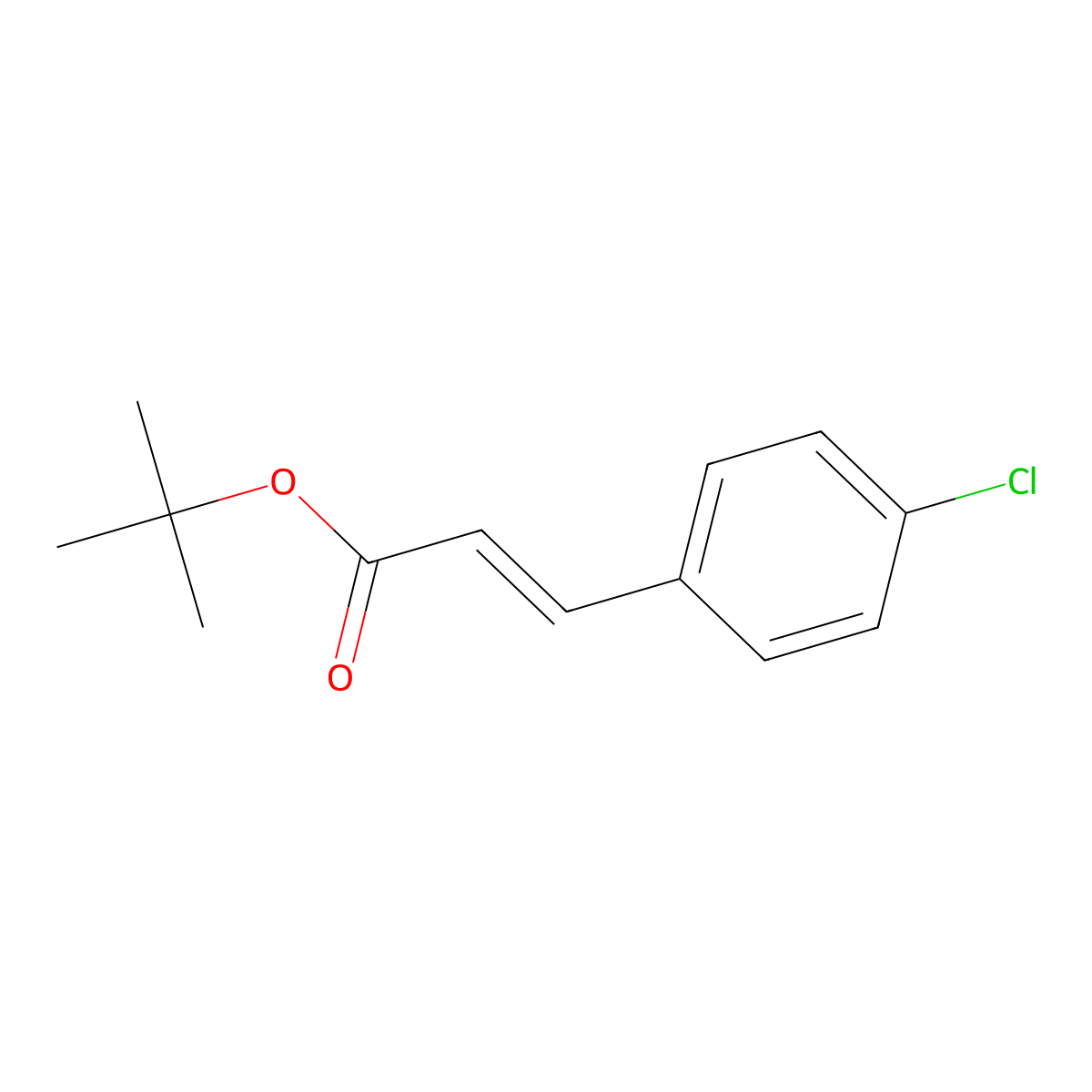 tert-butyl (2E)-3-(4-chlorophenyl)prop-2-enoate molecular structure, CAS 125950-99-4