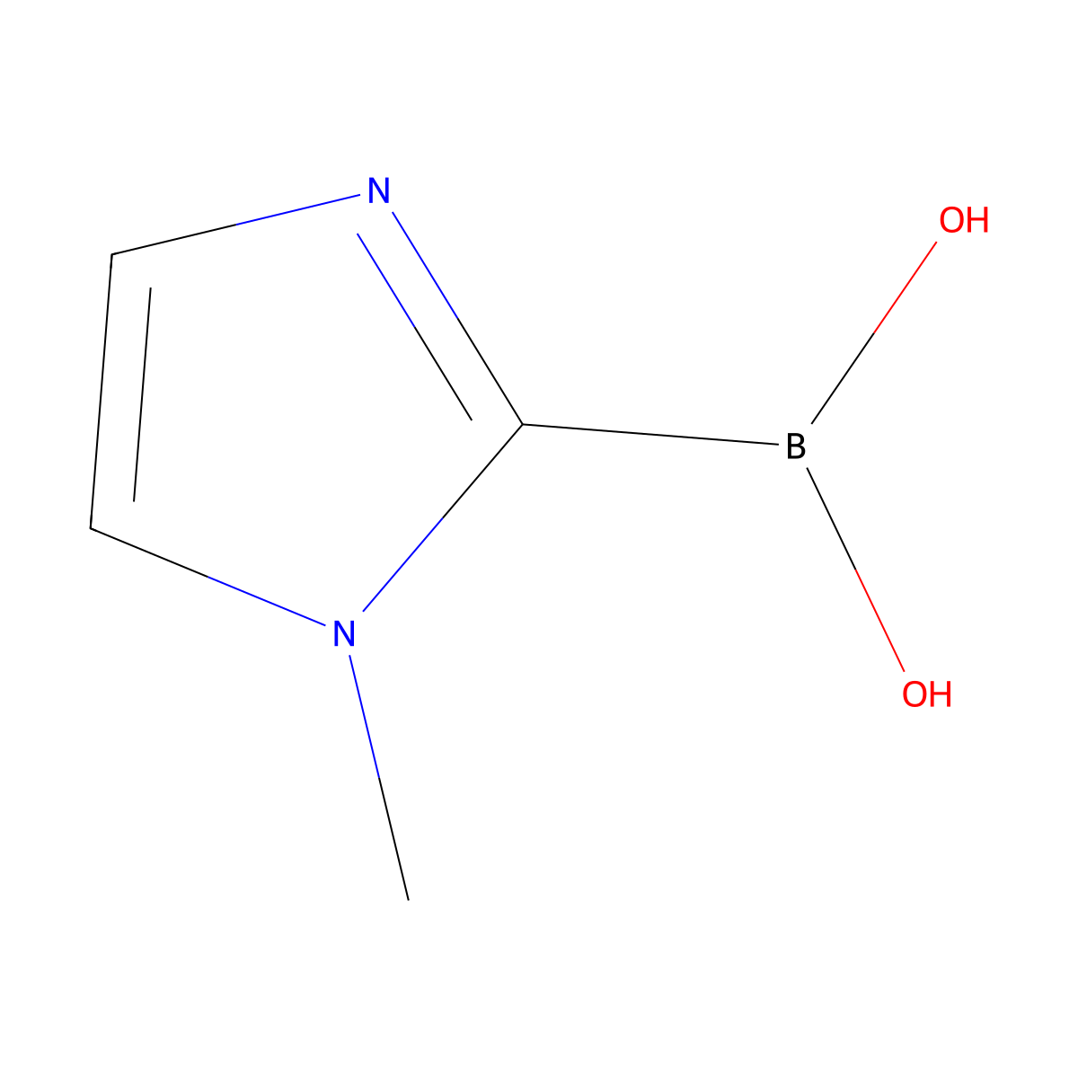 (1-Methyl-1H-imidazol-2-yl)boronic acid molecular structure, CAS 1259509-05-1