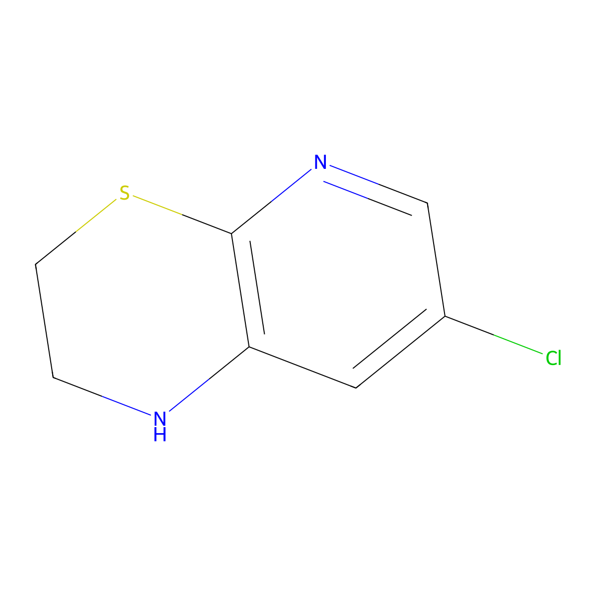 7-chloro-2,3-dihydro-1H-pyrido[2,3-b][1,4]thiazine molecular structure, CAS 1259513-96-6