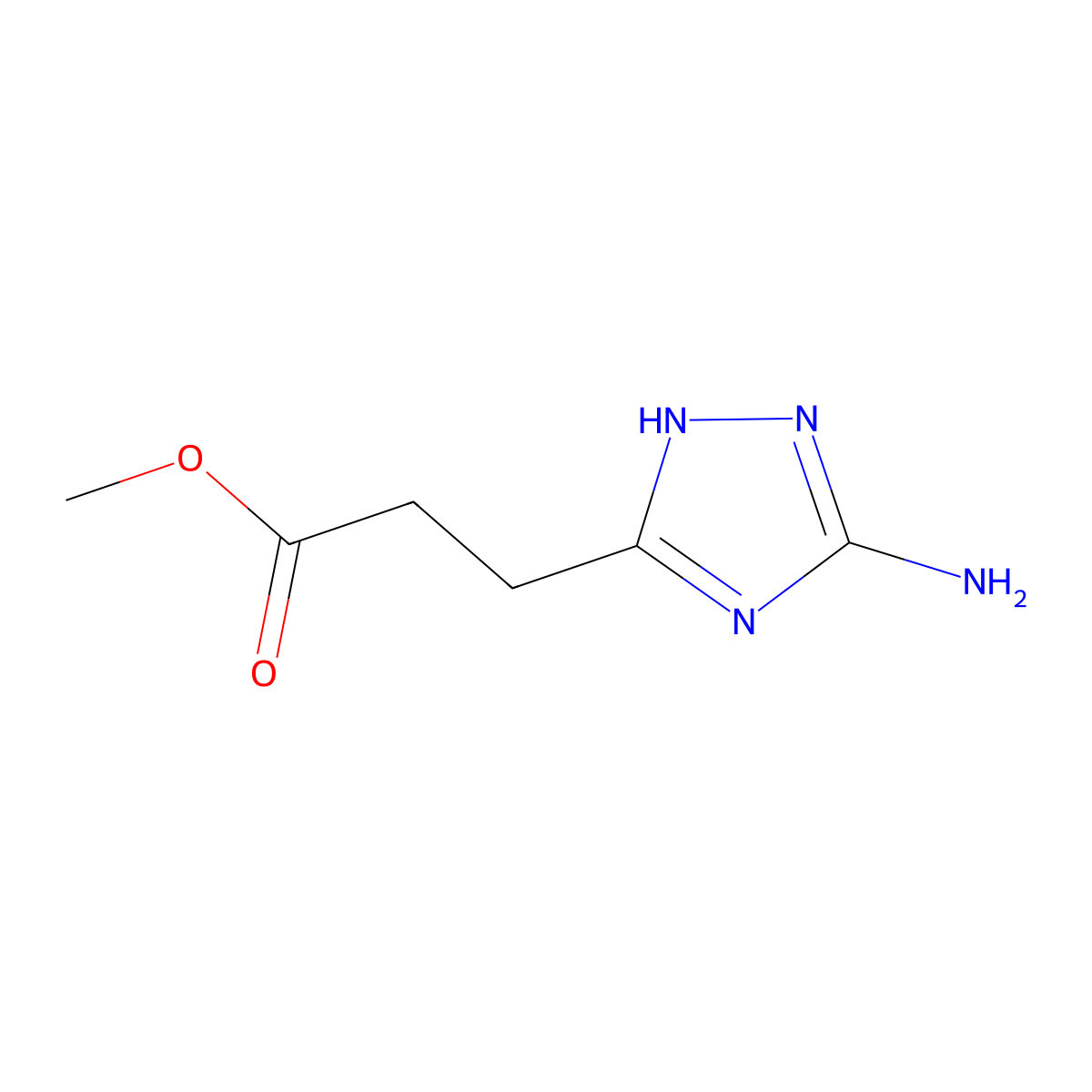 methyl 3-(3-amino-1H-1,2,4-triazol-5-yl)propanoate molecular structure, CAS 1259516-86-3