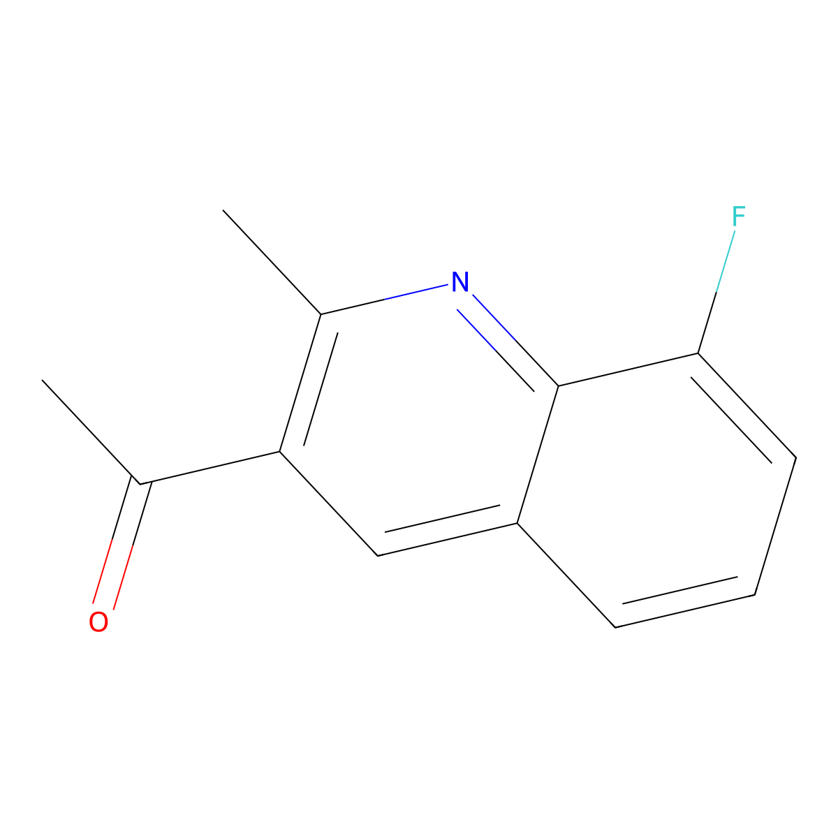 1-(8-Fluoro-2-methylquinolin-3-yl)ethanone molecular structure, CAS 1259519-87-3