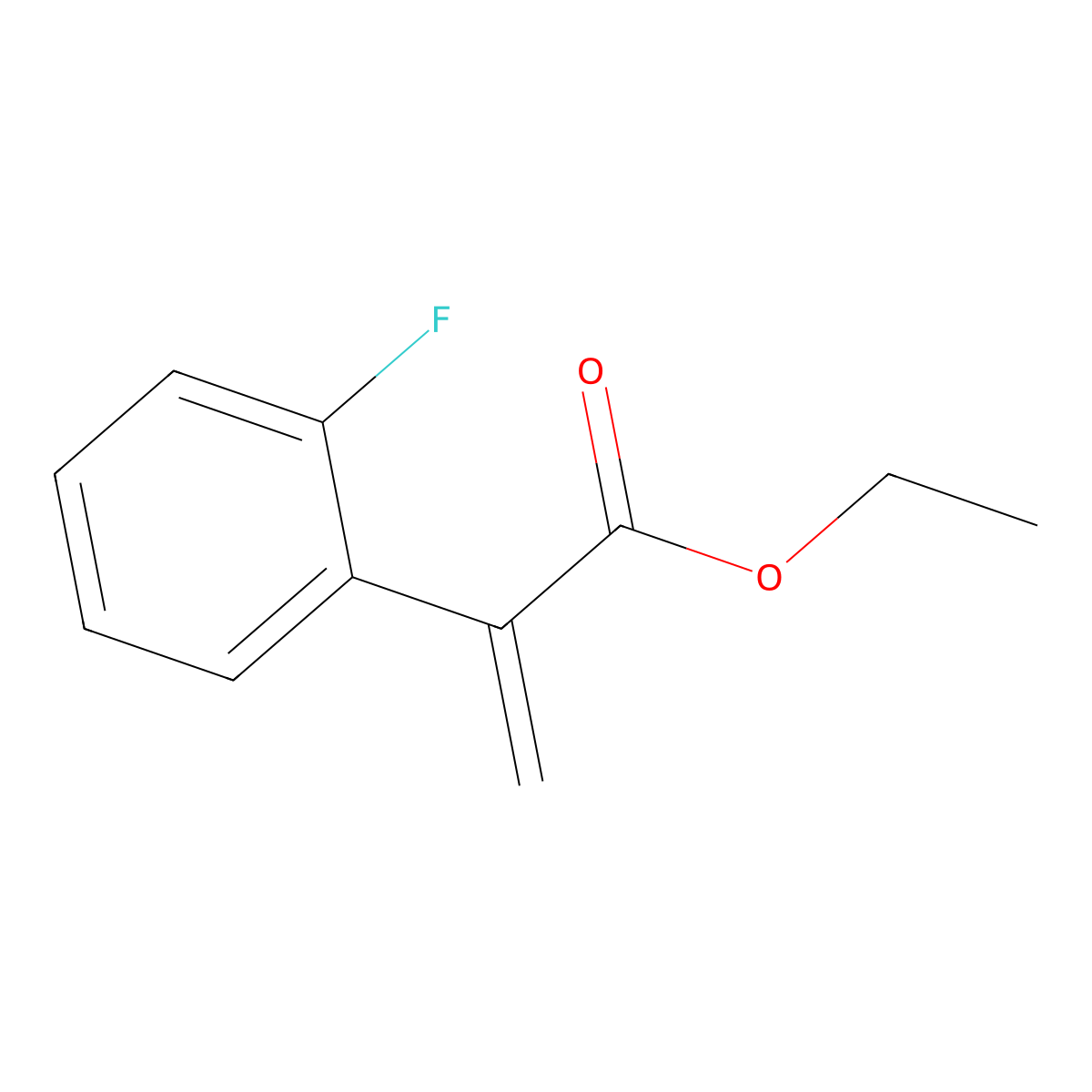 Ethyl 2-(2-fluorophenyl)acrylate molecular structure, CAS 1259524-13-4