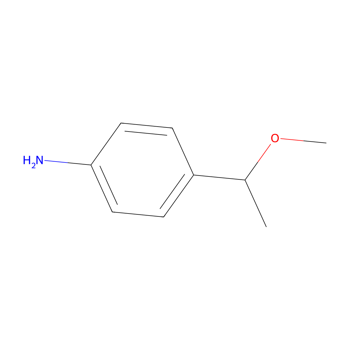 4-(1-Methoxyethyl)benzenamine molecular structure, CAS 125953-63-1