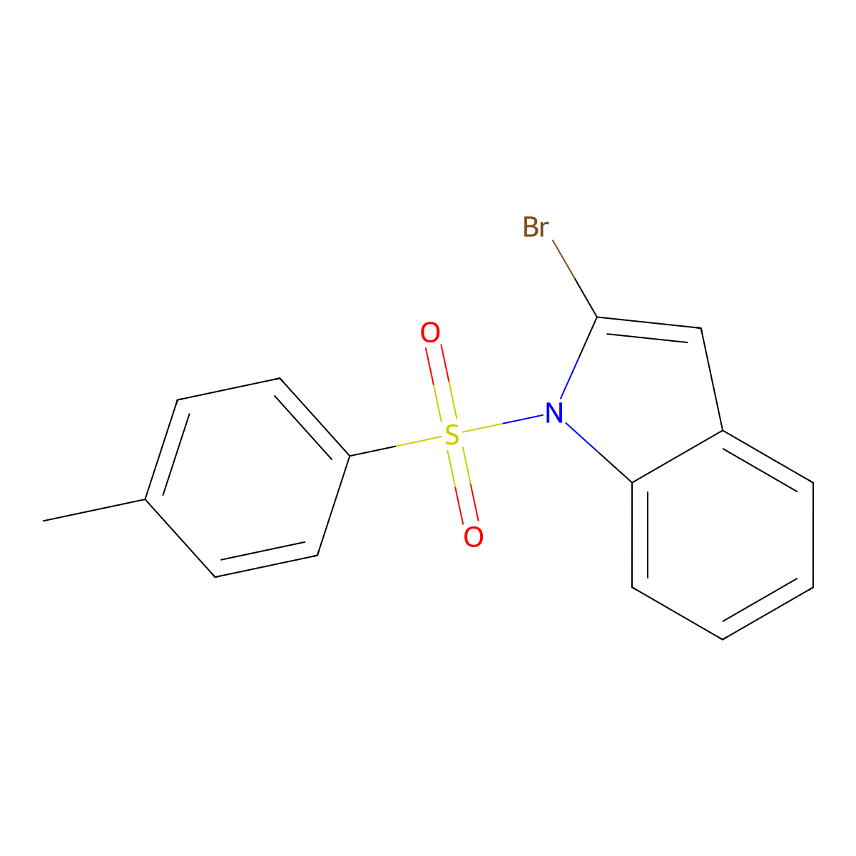 2-bromo-1-[(4-methylbenzene)sulfonyl]-1H-indole molecular structure, CAS 1259576-89-0