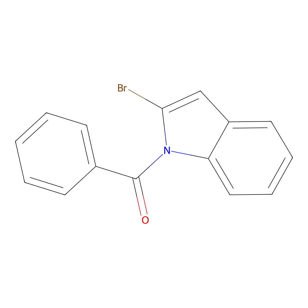 (2-Bromo-1H-indol-1-yl)(phenyl)methanone molecular structure, CAS 1259576-91-4