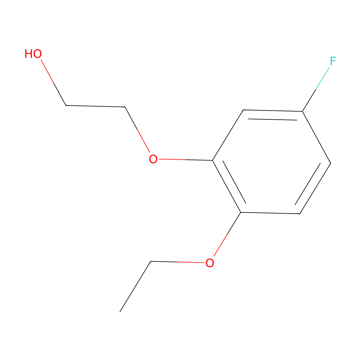 2-(2-Ethoxy-5-fluorophenoxy)ethanol molecular structure, CAS 125960-77-2