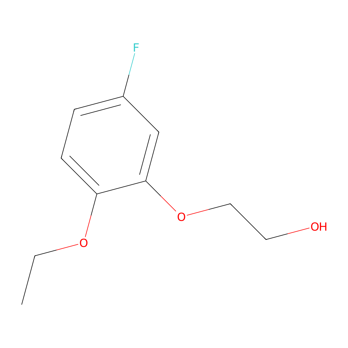 2-(2-Ethoxy-5-fluorophenoxy)ethanol molecular structure, CAS 125960-77-2