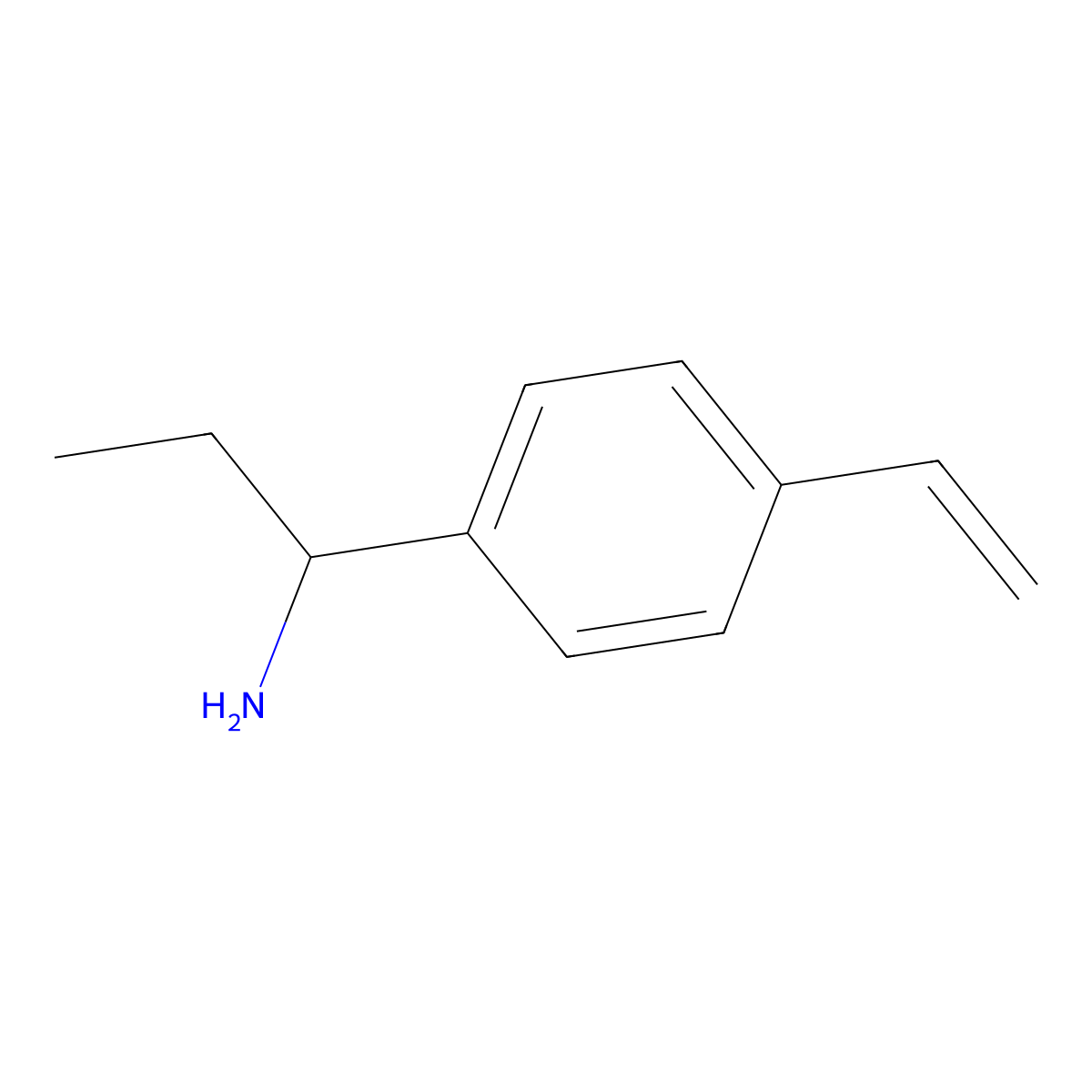 (R)-1-(4-Vinylphenyl)propan-1-amine molecular structure, CAS 1259615-89-8