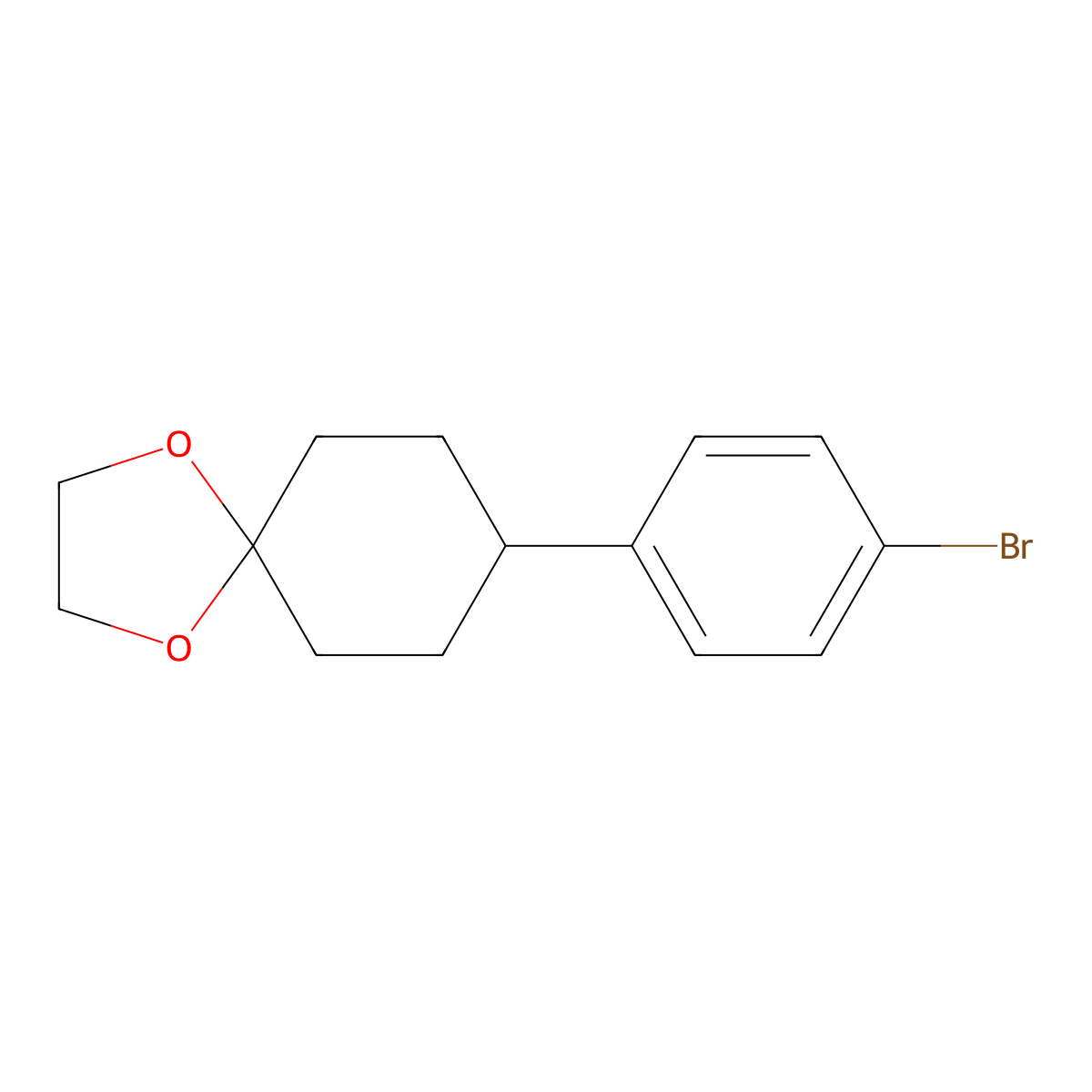 8-(4-Bromophenyl)-1,4-dioxaspiro[4.5]decane molecular structure, CAS 125962-61-0