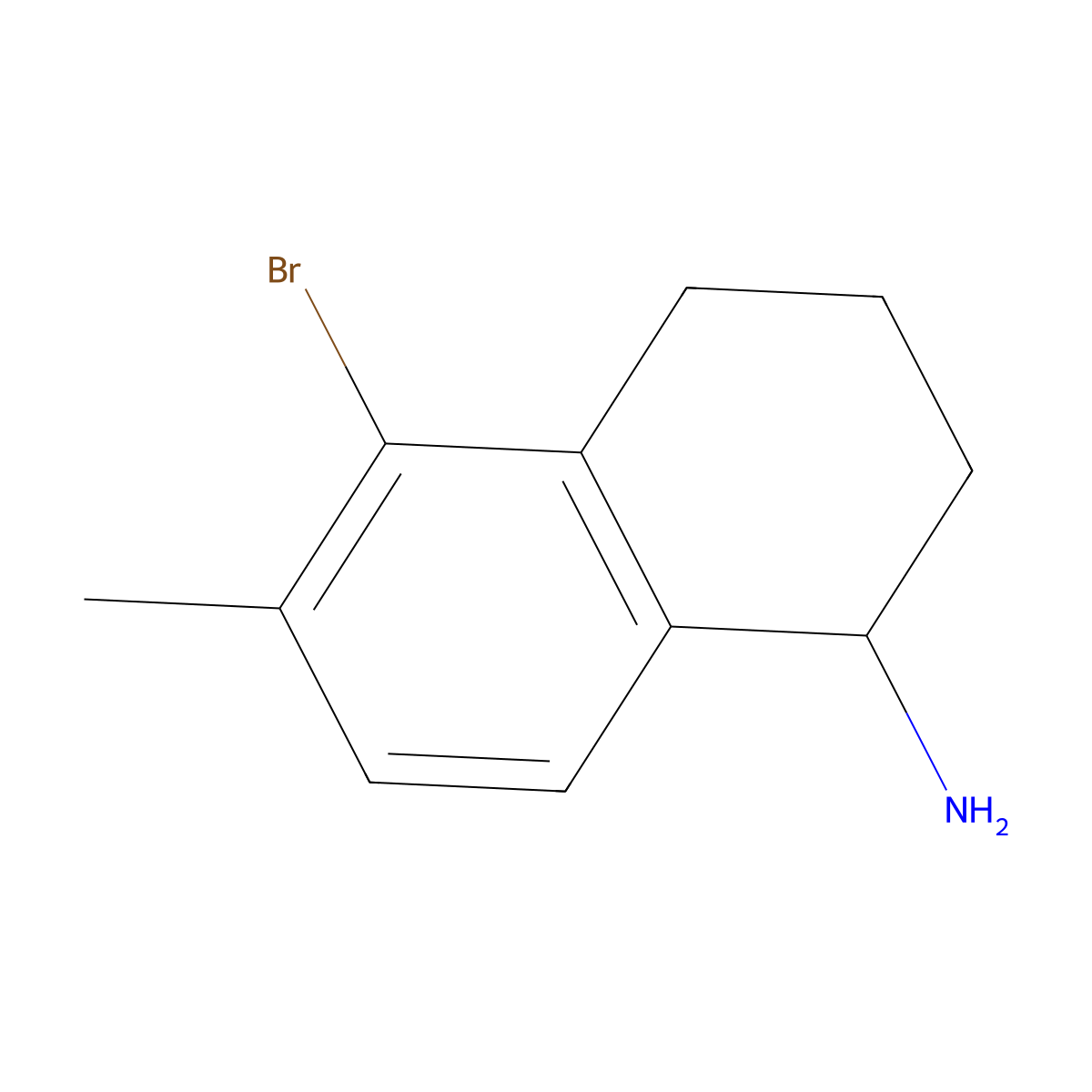 (R)-5-Bromo-6-methyl-1,2,3,4-tetrahydronaphthalen-1-amine molecular structure, CAS 1259668-49-9